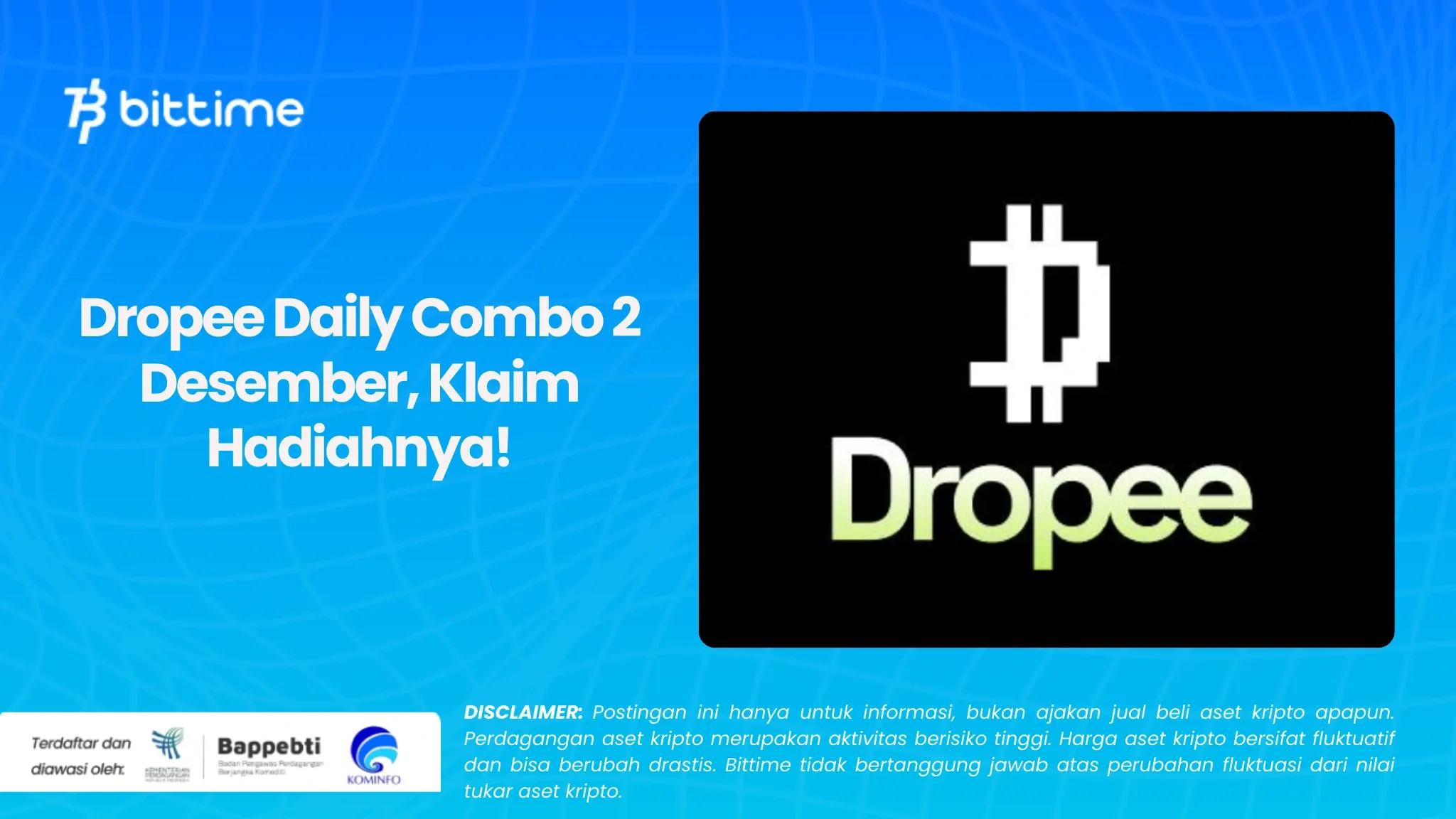 Dropee Daily Combo 2 Desember, Klaim Hadiahnya!