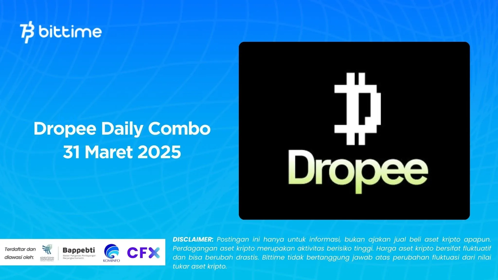 Dropee Daily Combo 31 Maret 2025