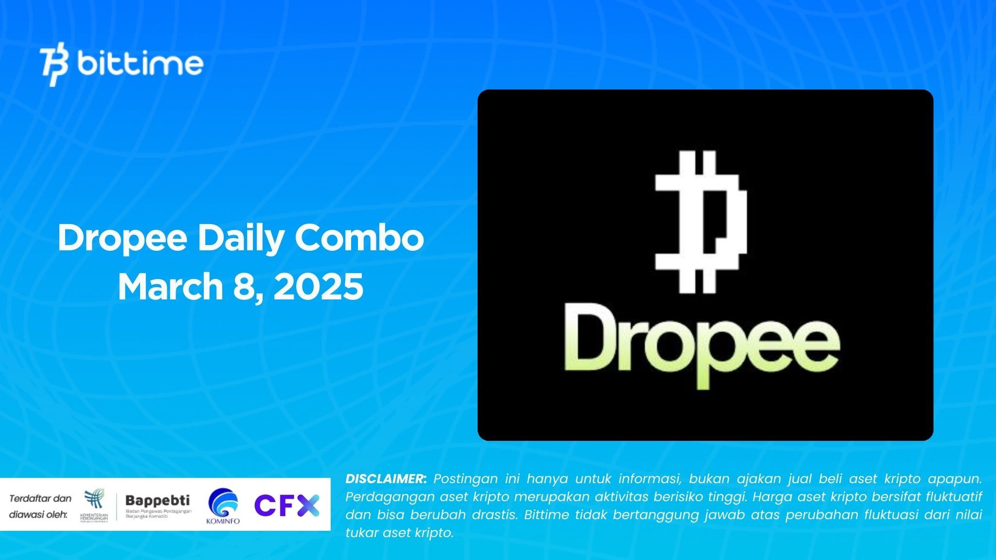 Dropee Daily Combo 8 Maret 2025.