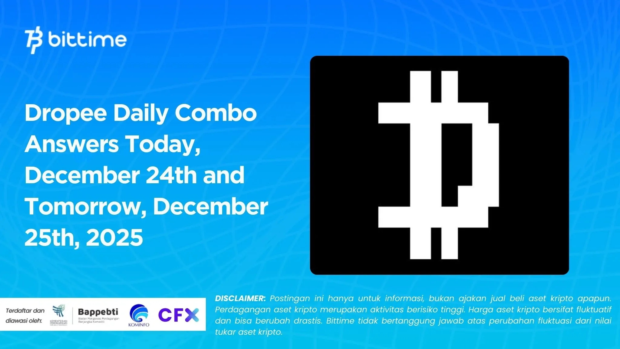 Dropee Daily Combo Answers Today, December 24th and Tomorrow, December 25th, 2025.webp