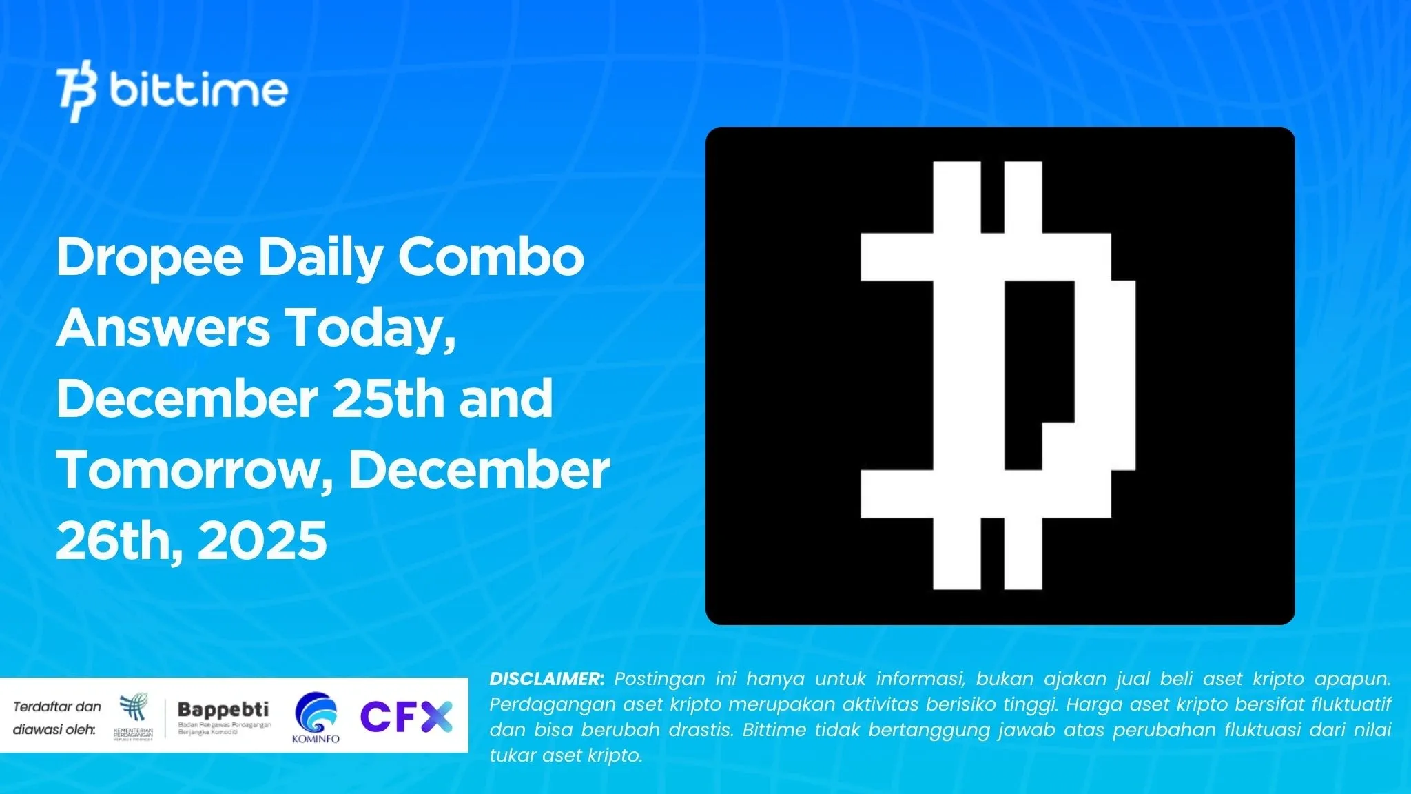 Dropee Daily Combo Answers Today, December 25th and Tomorrow, December 26th, 2025