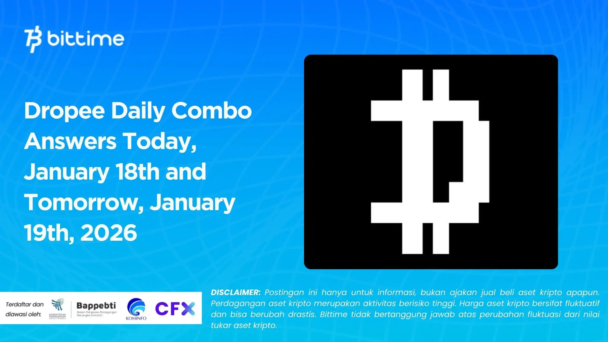 Dropee Daily Combo Answers Today, January 18th and Tomorrow, January 19th, 2026.webp