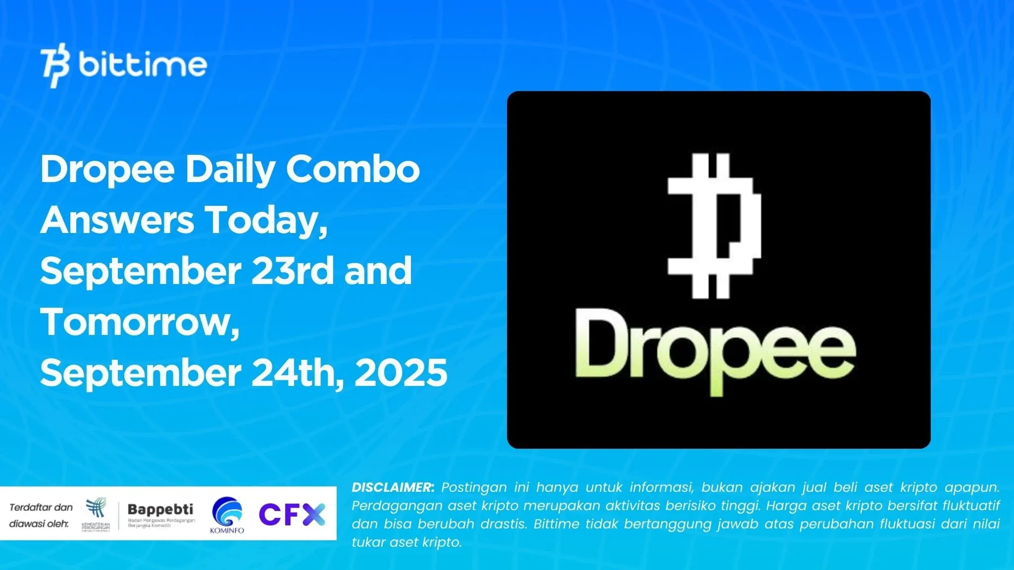 Dropee Daily Combo Answers Today, September 23rd and Tomorrow, September 24th, 2025.webp