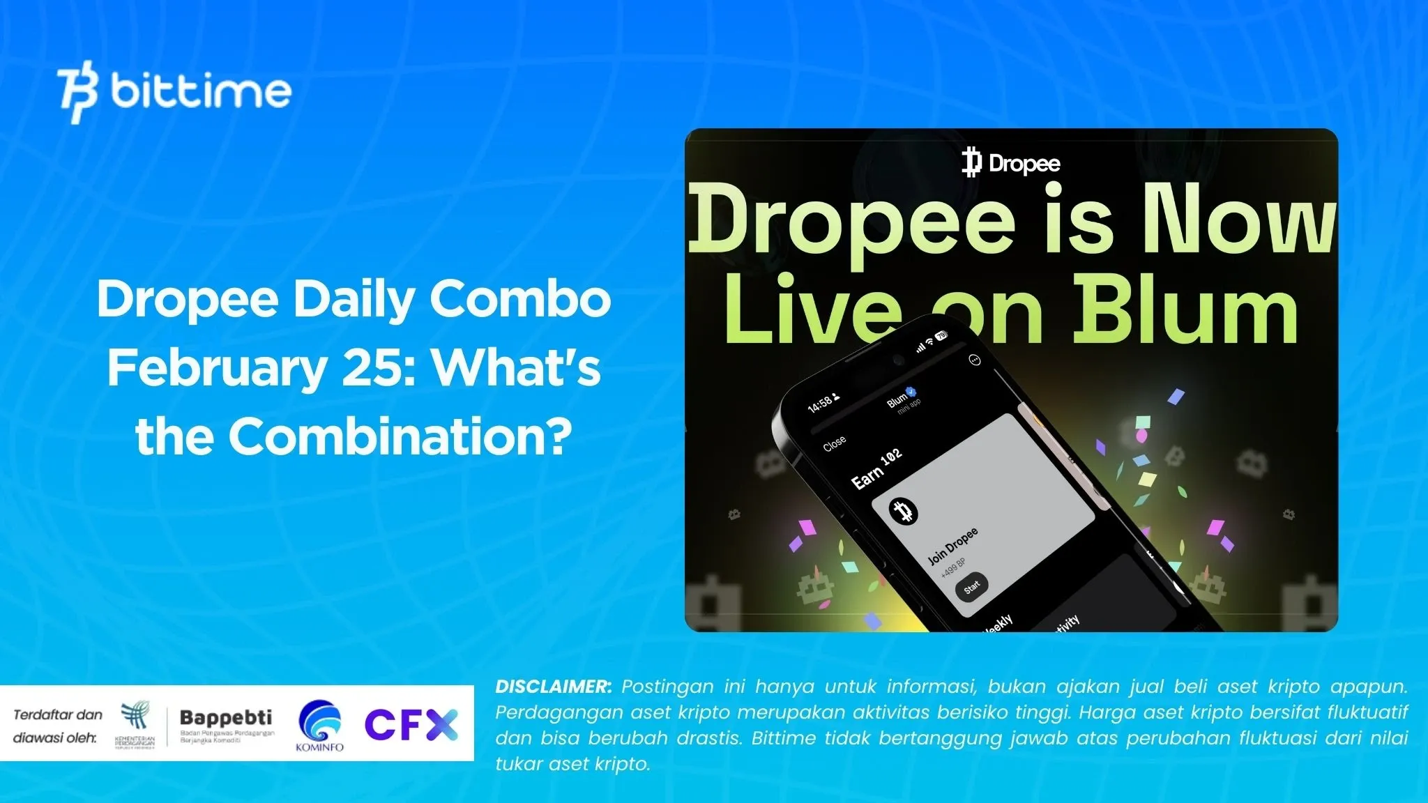 Dropee Daily Combo February 25 Whats the Combination?