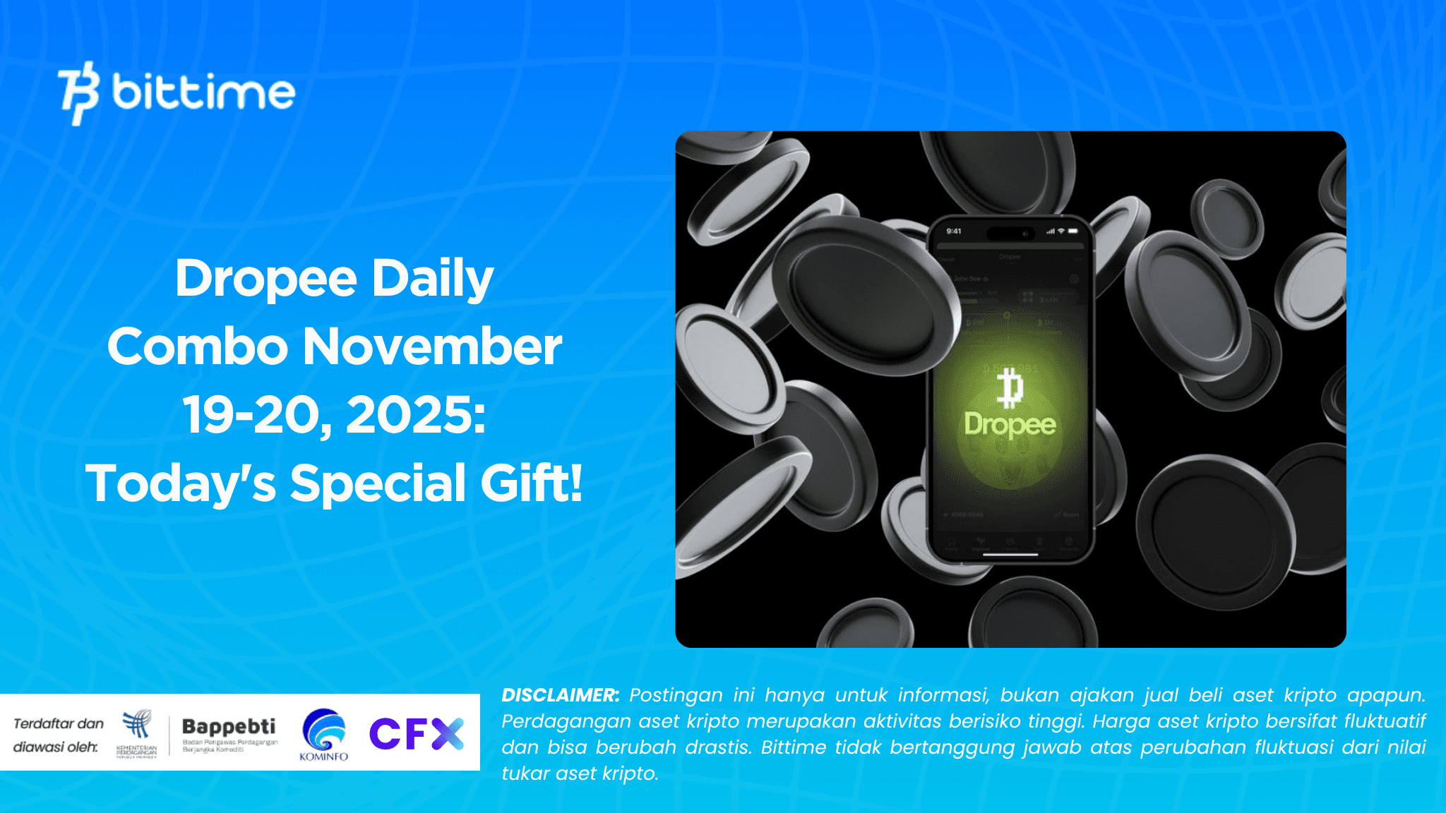 Dropee Daily Combo November 19-20, 2025: Today's Special Prize!