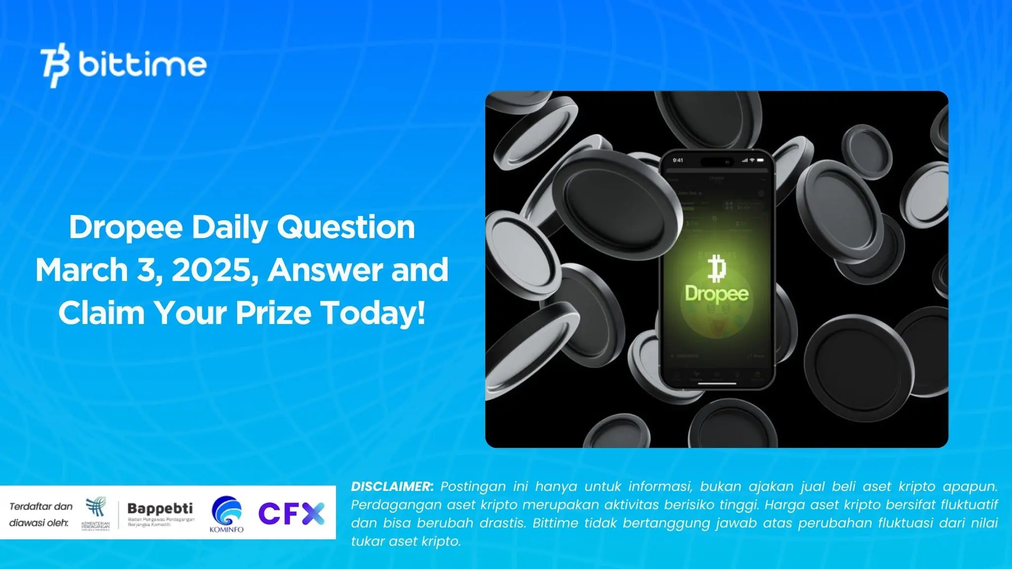 Dropee Daily Question March 3, 2025, Answer and Claim Your Prize Today!