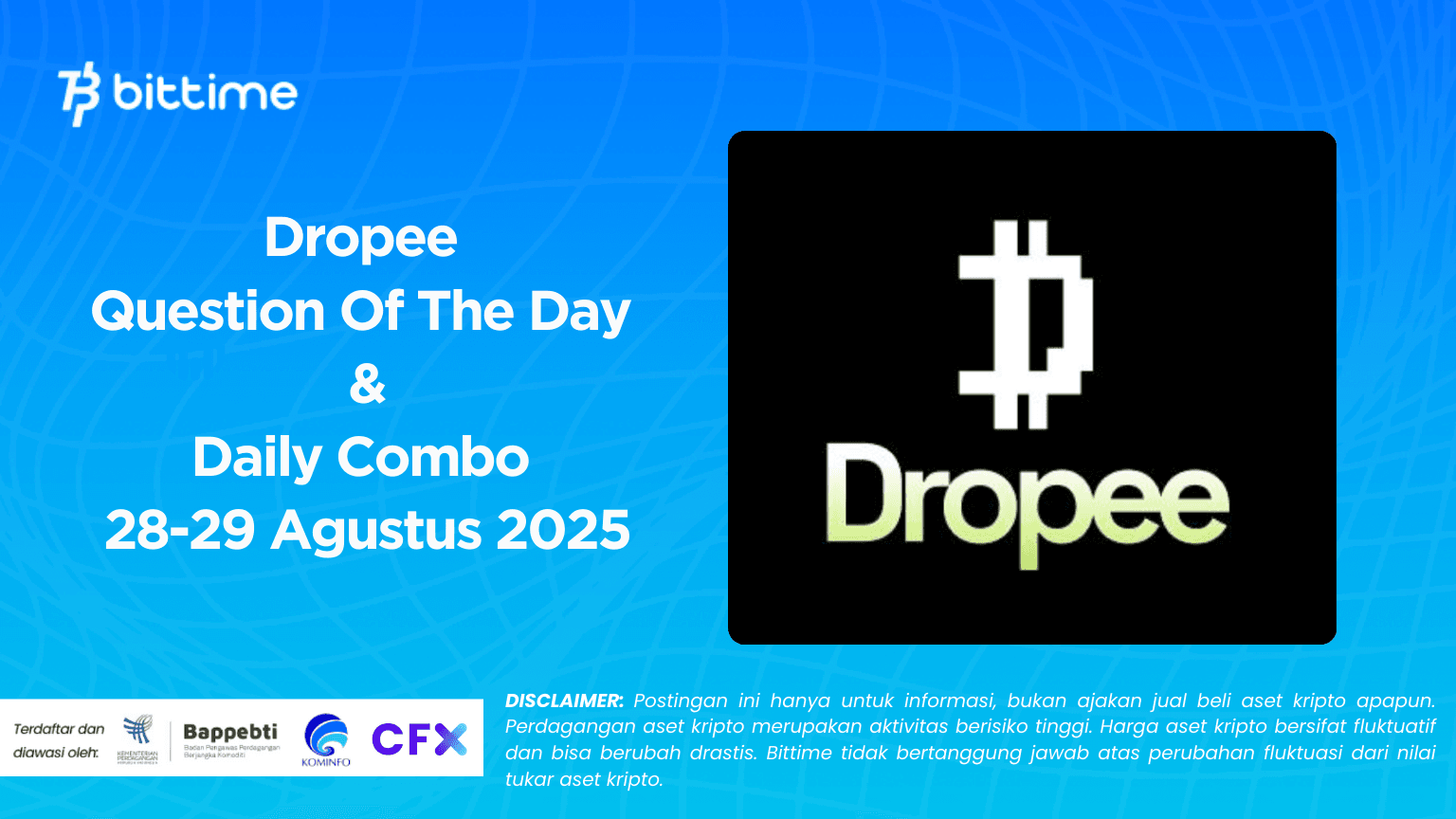 Dropee Question Of The Day & Daily Combo28-29 August 2025