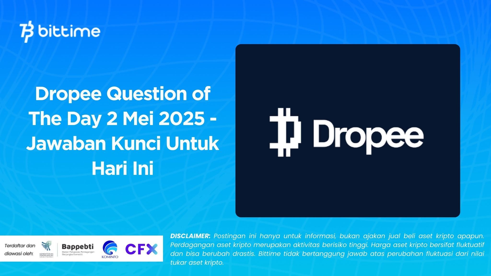 Dropee Question of The Day 2 Mei 2025 - Jawaban Kunci Untuk Hari Ini.