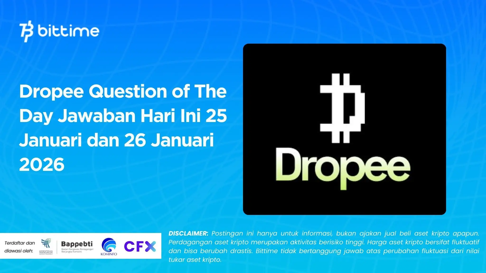 Dropee Question of The Day Jawaban Hari Ini 25 Januari dan 26 Januari 2026