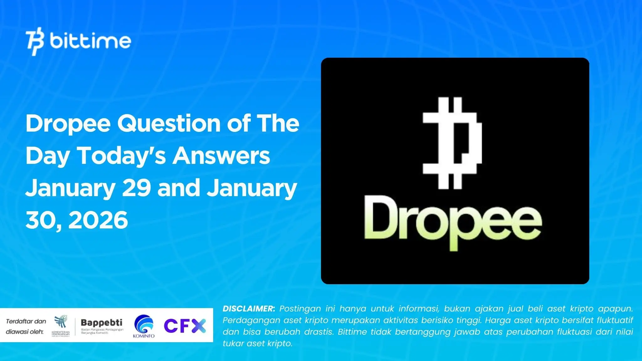 Dropee Question of The Day Today's Answers January 29 and January 30, 2026