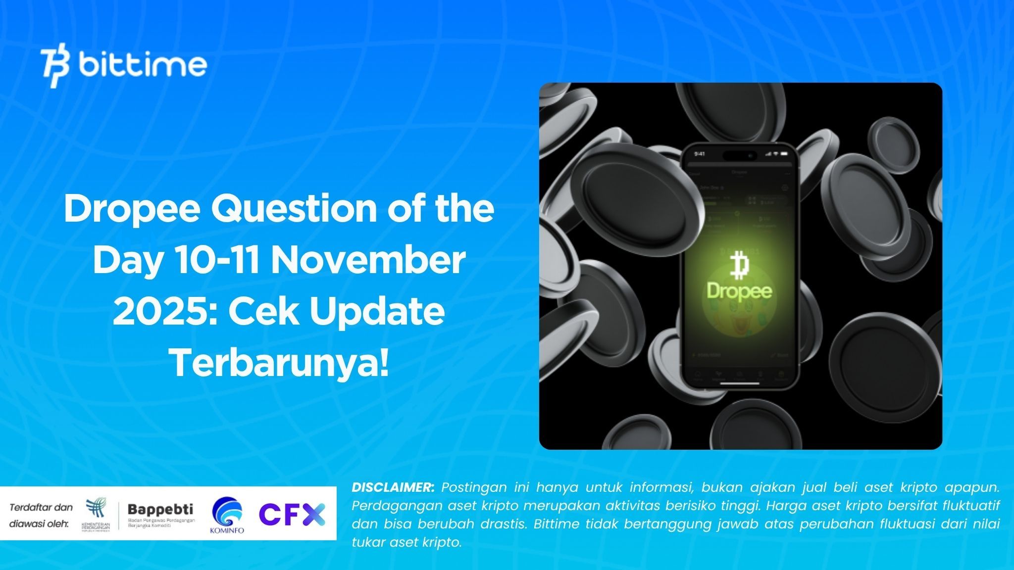 Dropee Question of the Day 10-11 November 2025: Cek Update Terbarunya!