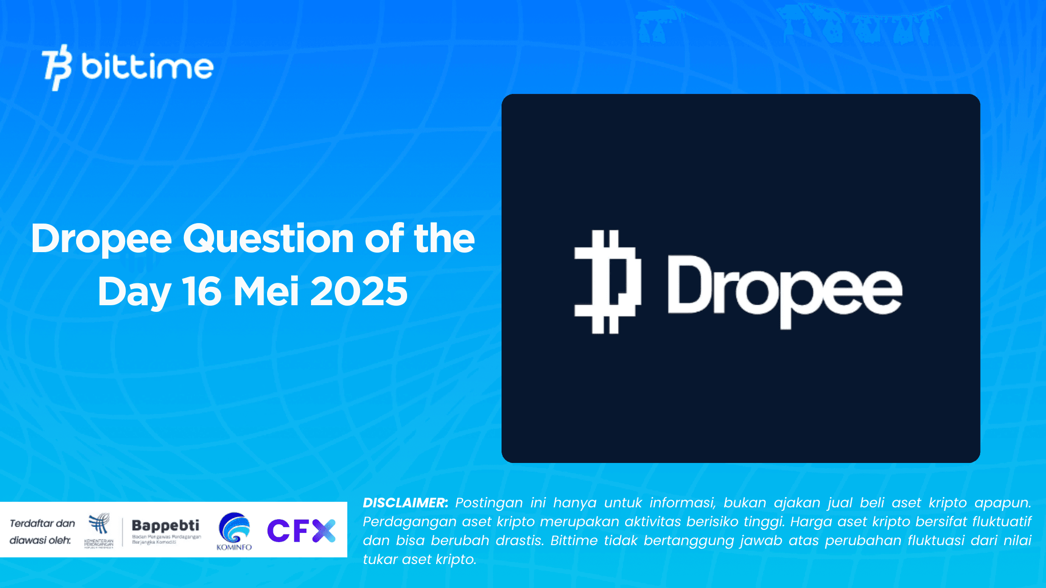 Dropee Question of the Day 16 Mei 2025