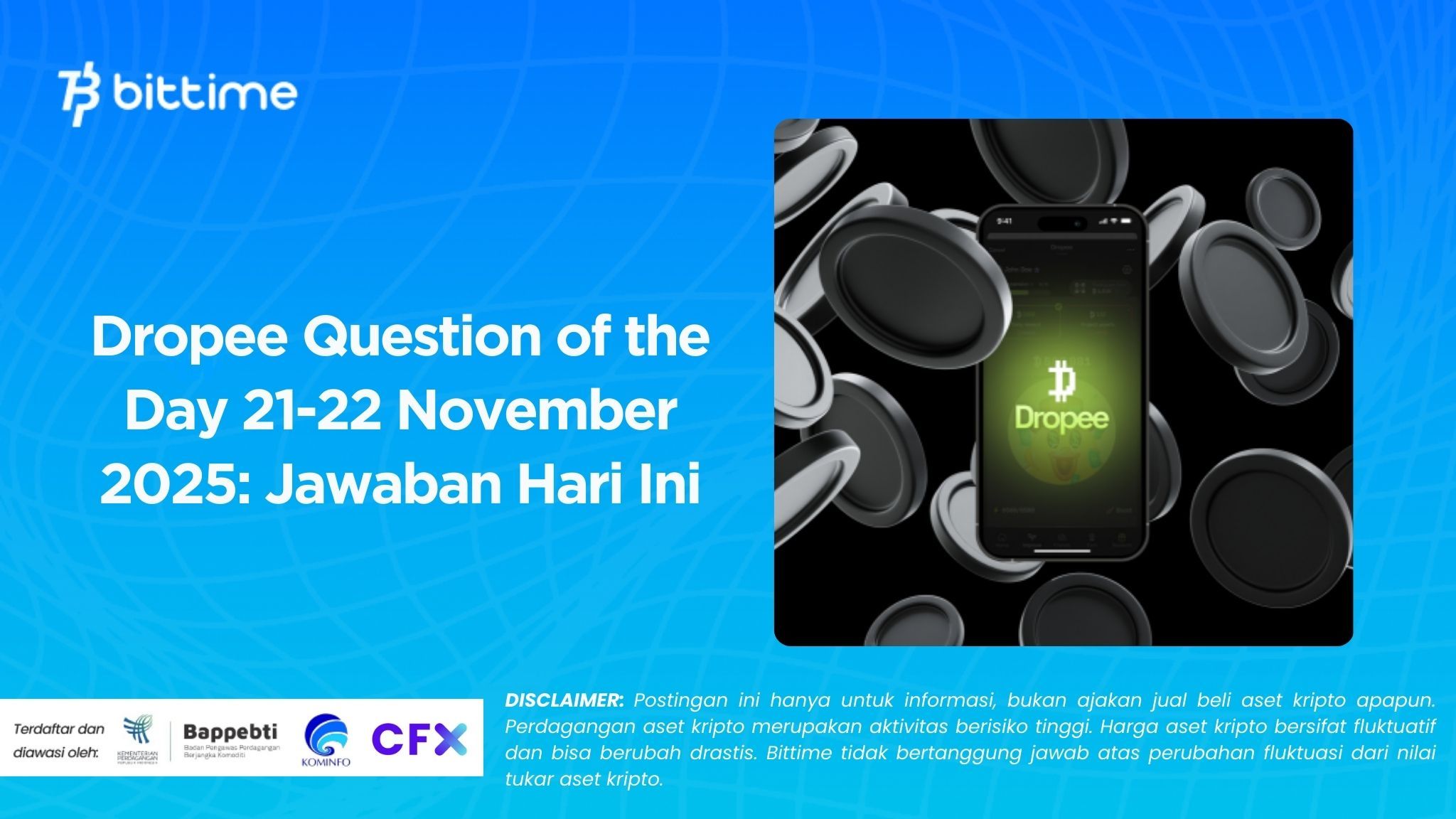 Dropee Question of the Day 21-22 November 2025: Jawaban Hari Ini