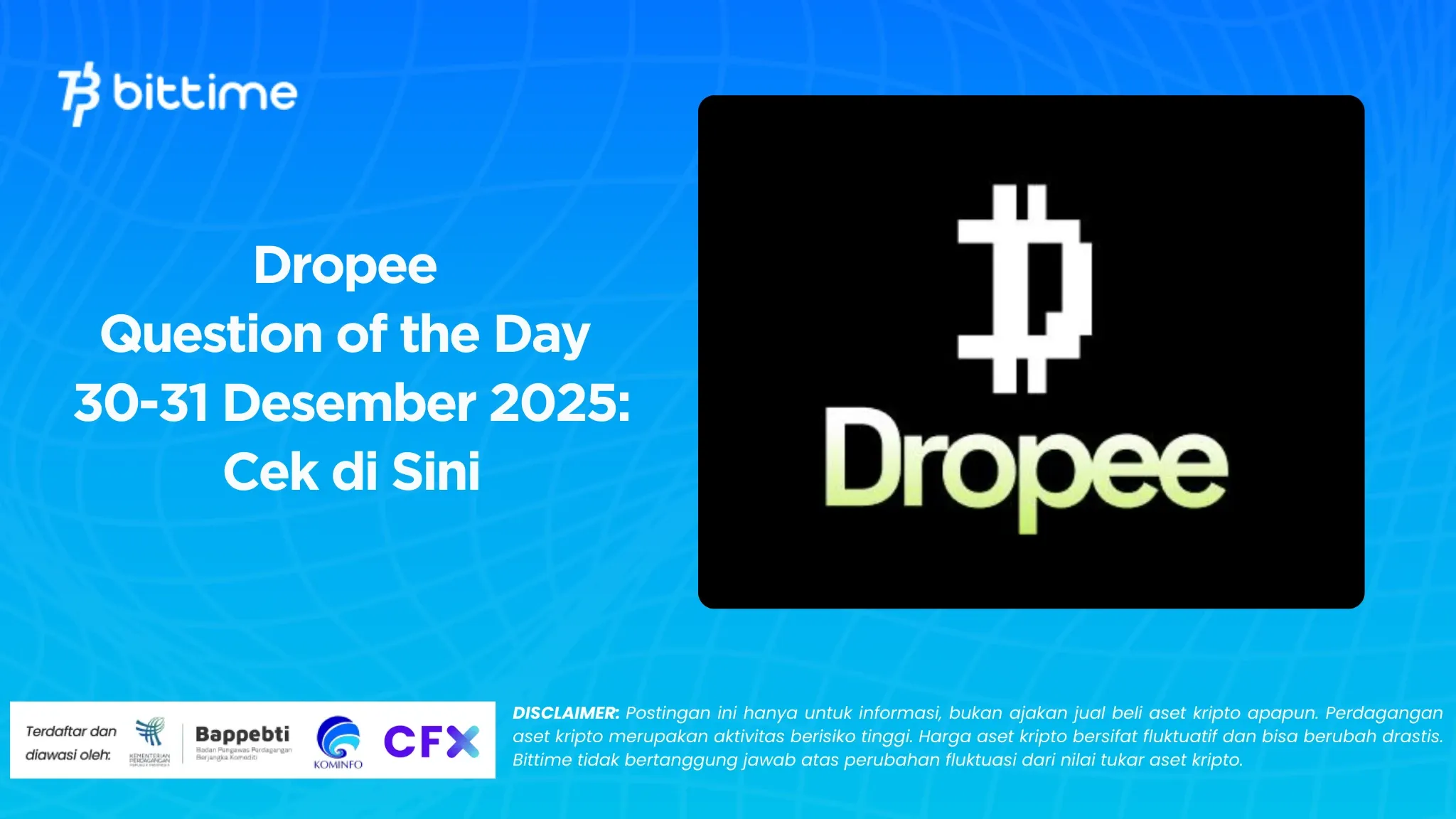 Dropee Question of the Day December 30-31, 2025: Check Here