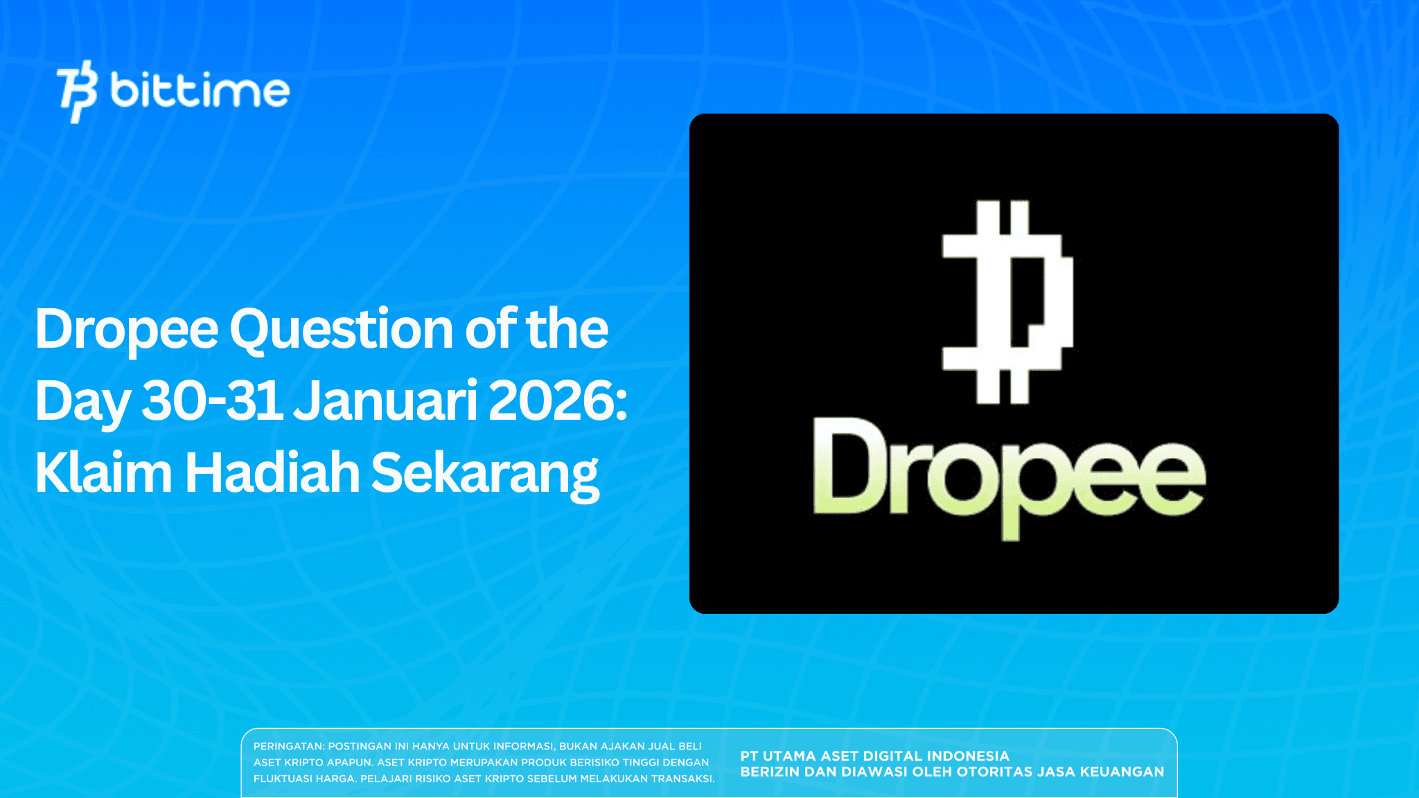 Dropee Question of the Day 30-31 Januari 2026: Klaim Hadiah Sekarang