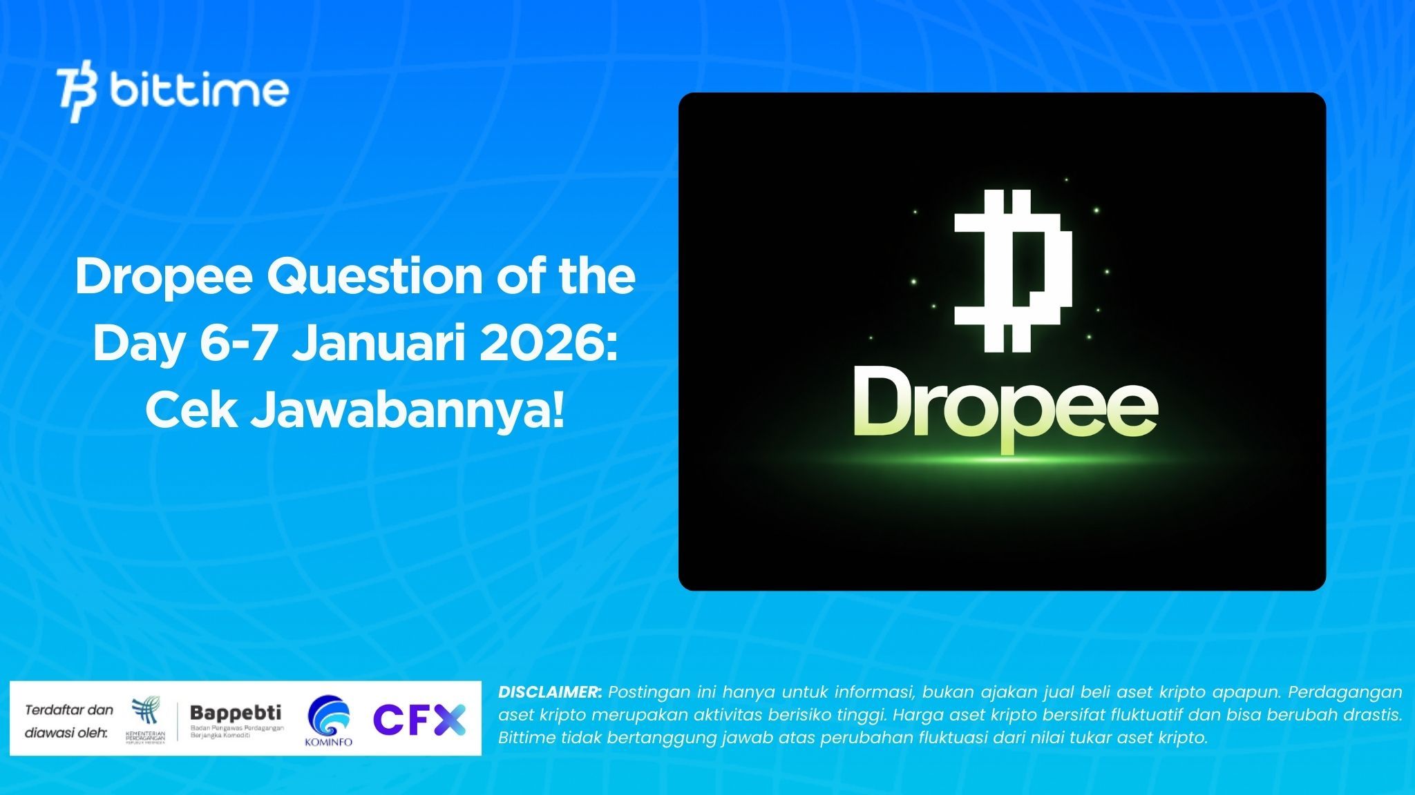 Dropee Question of the Day 6-7 Januari 2026 Cek Jawabannya!