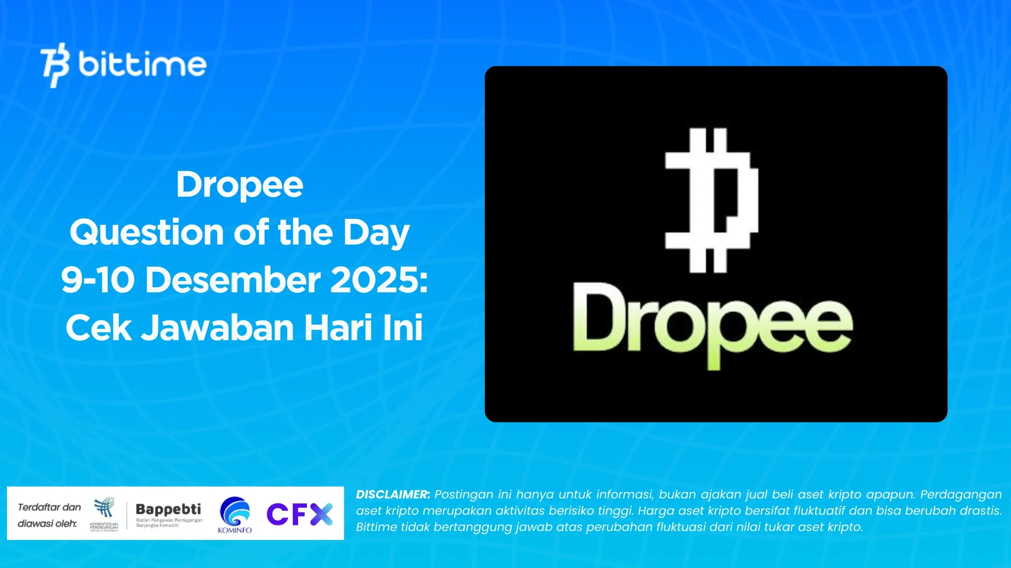Dropee Question of the Day 9 Desember 2025