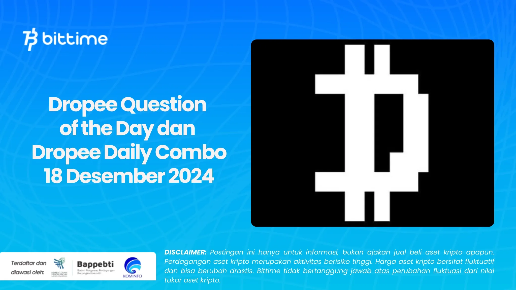 Dropee Question of the Day dan Dropee Daily Combo 18 Desember 2024