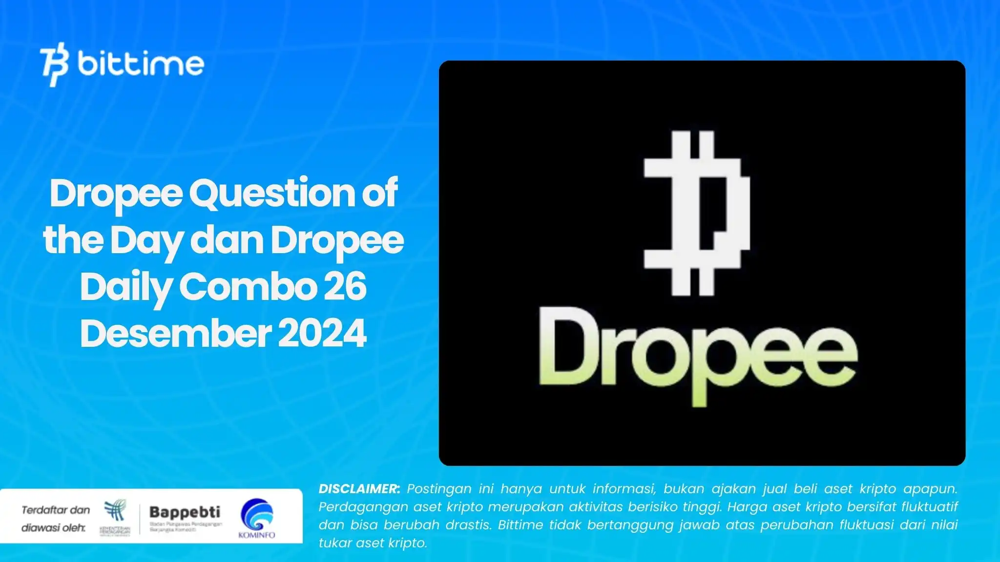 Dropee Question of the Day dan Dropee Daily Combo 26 Desember 2024.webp
