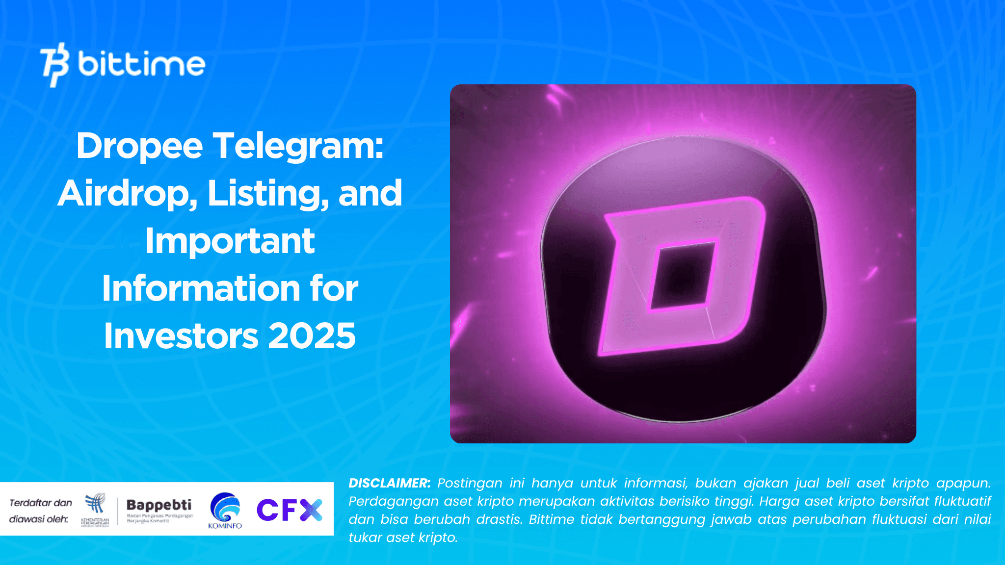 Dropee Telegram: Airdrop, Listing, dan Info Penting bagi Investor 2025