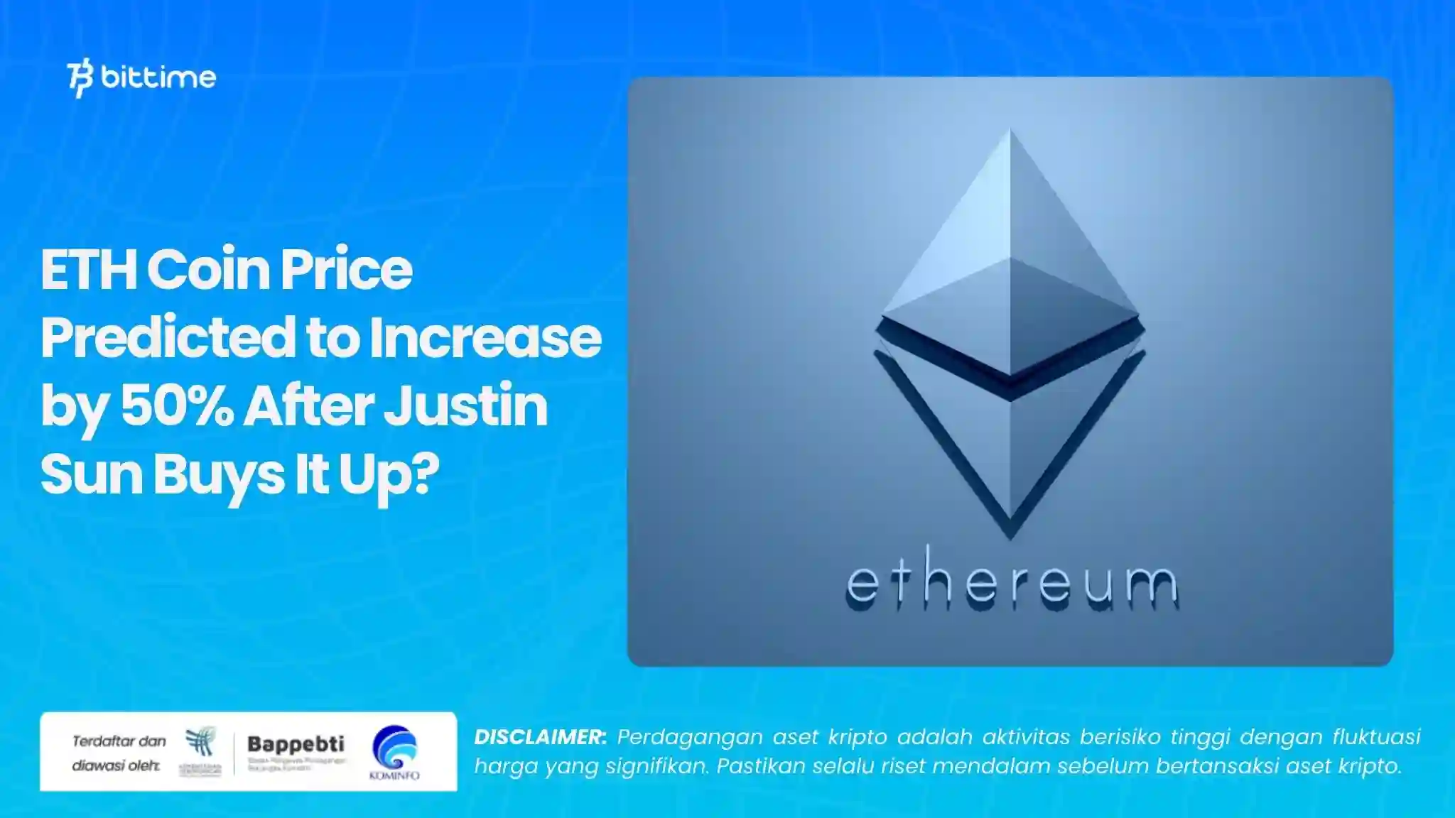 ETH Coin Price Predicted to Increase by 50% After Justin Sun Buys It Up? 