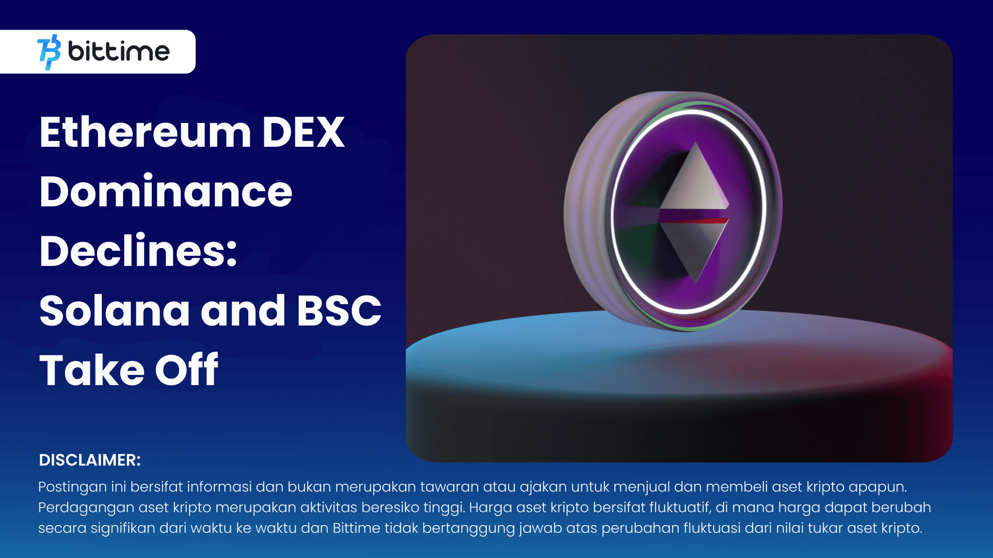 Ethereum DEX Dominance Declines - Bittime