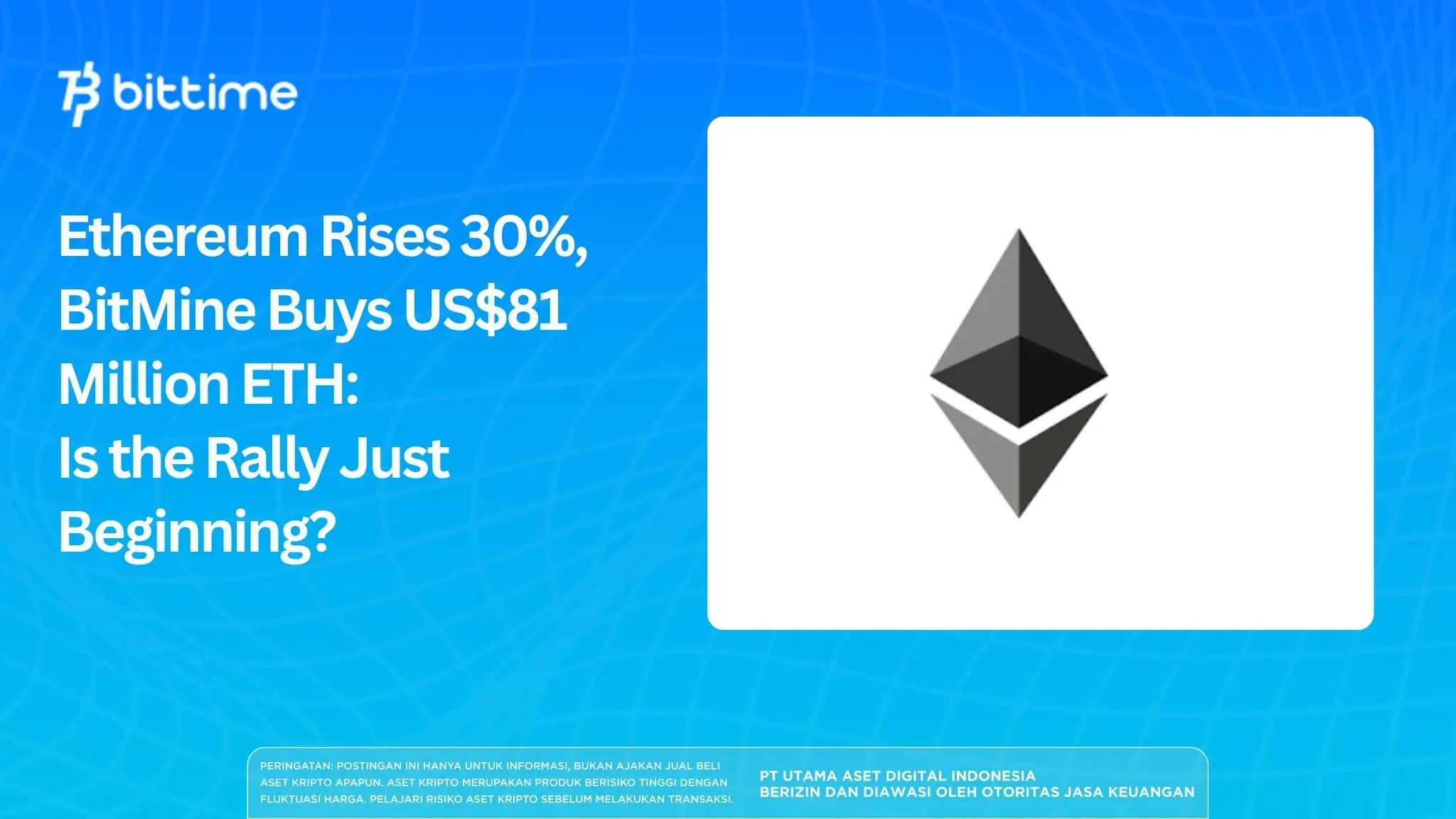 Ethereum Rises 30%, BitMine Buys ETH: Rally Just Begin?