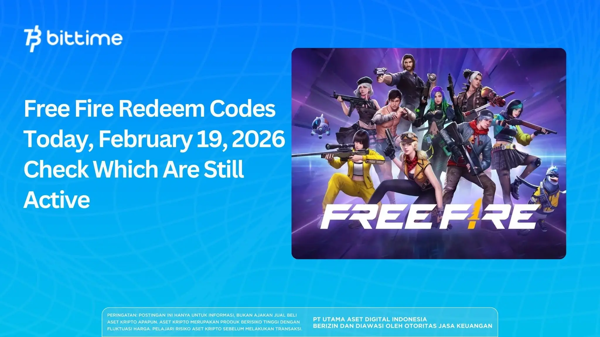 Free Fire Redeem Codes Today, February 19, 2026, Check Which Are Still Active