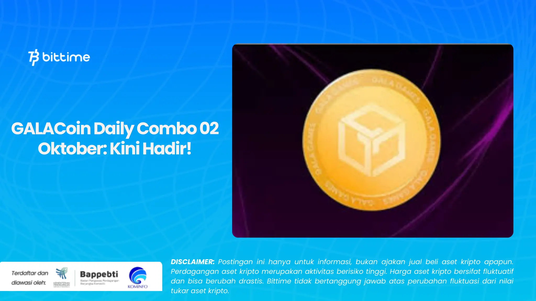 GALACoin Daily Combo 02 Oktober: Kini Hadir!