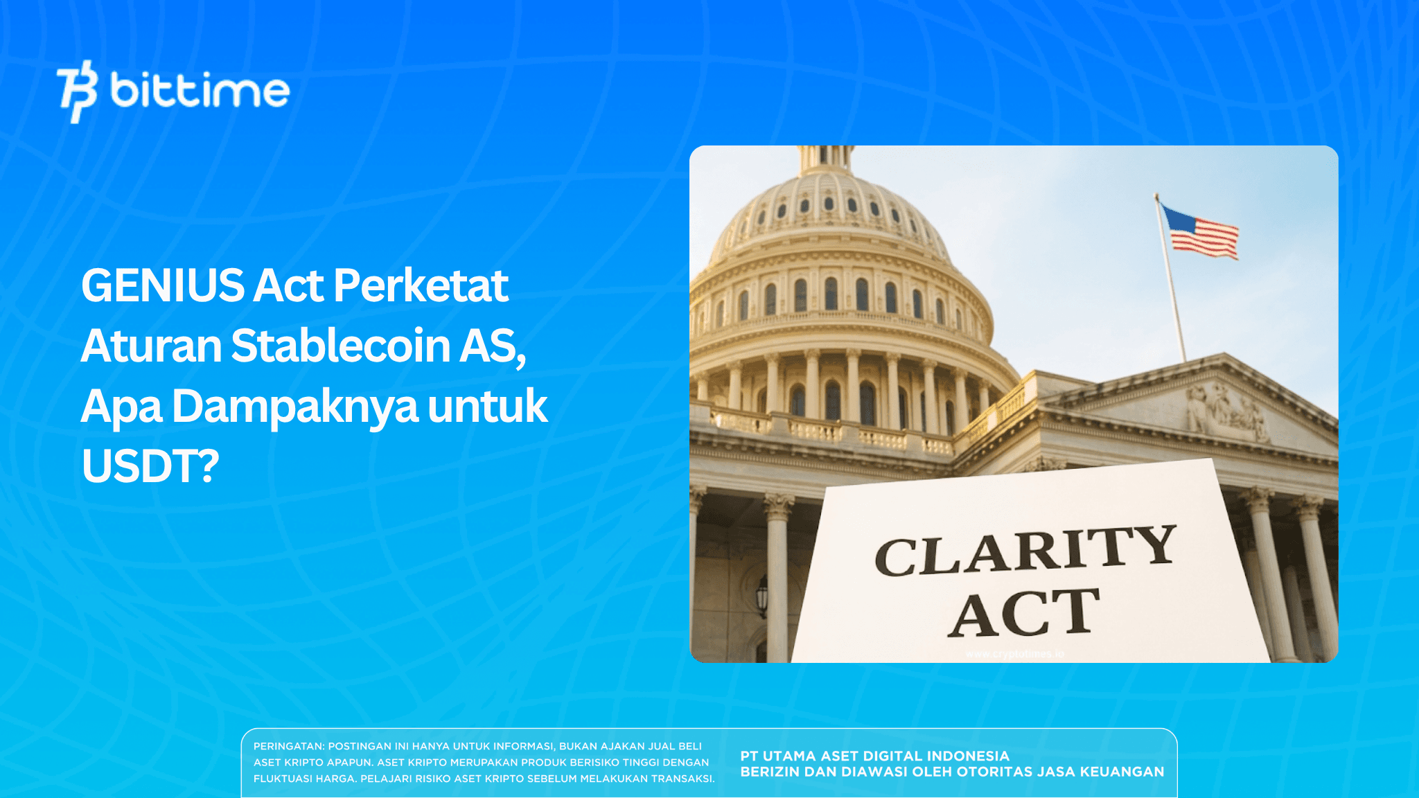 AS Perketat Aturan Stablecoin Lewat GENIUS Act, Dampaknya untuk USDT?