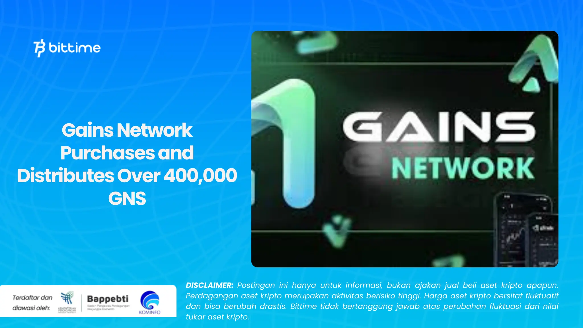 Gains Network Purchases and Distributes Over 400,000 GNS