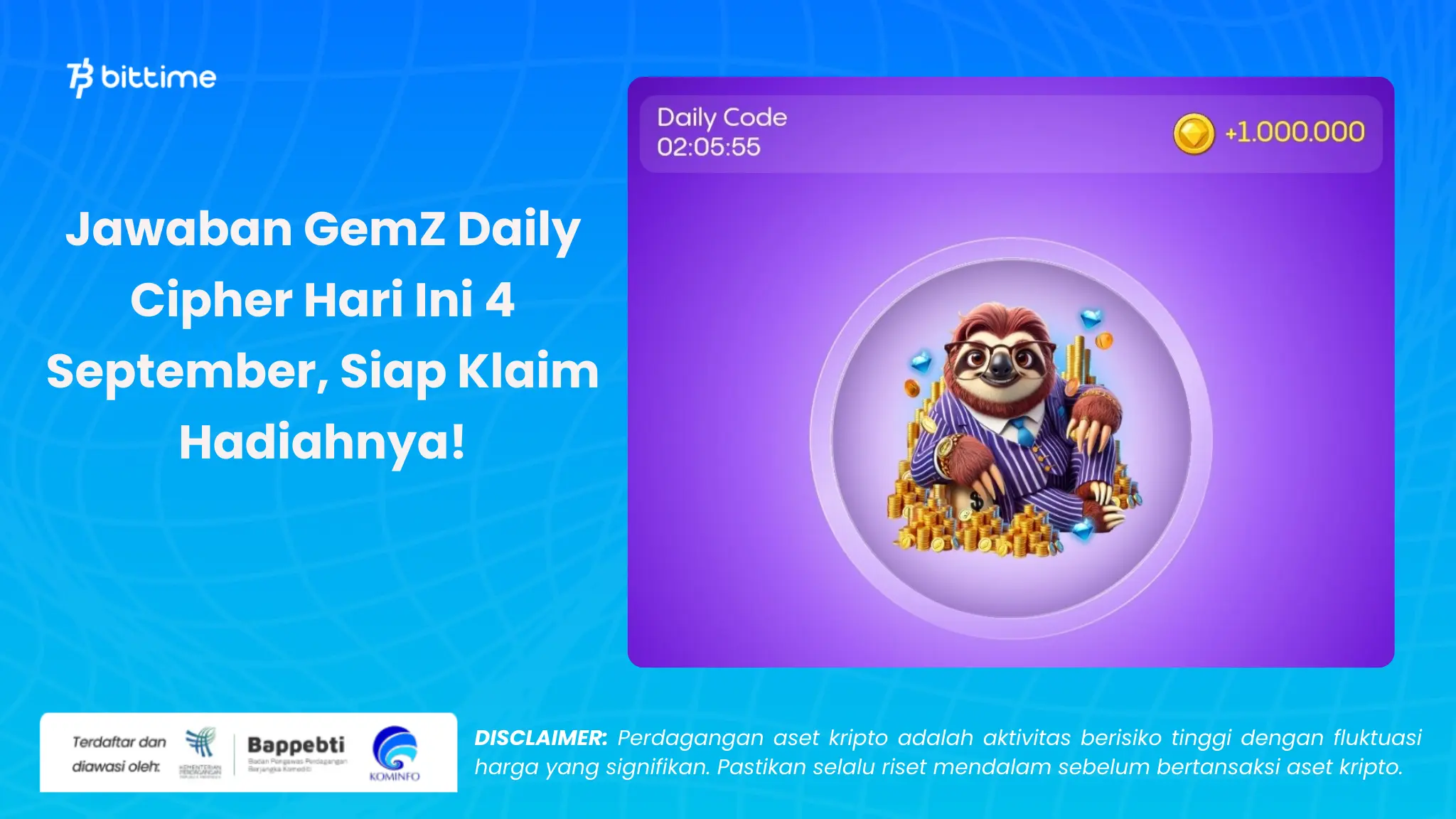 GemZ Daily Cipher Hari Ini 4 September - Bittime.webp