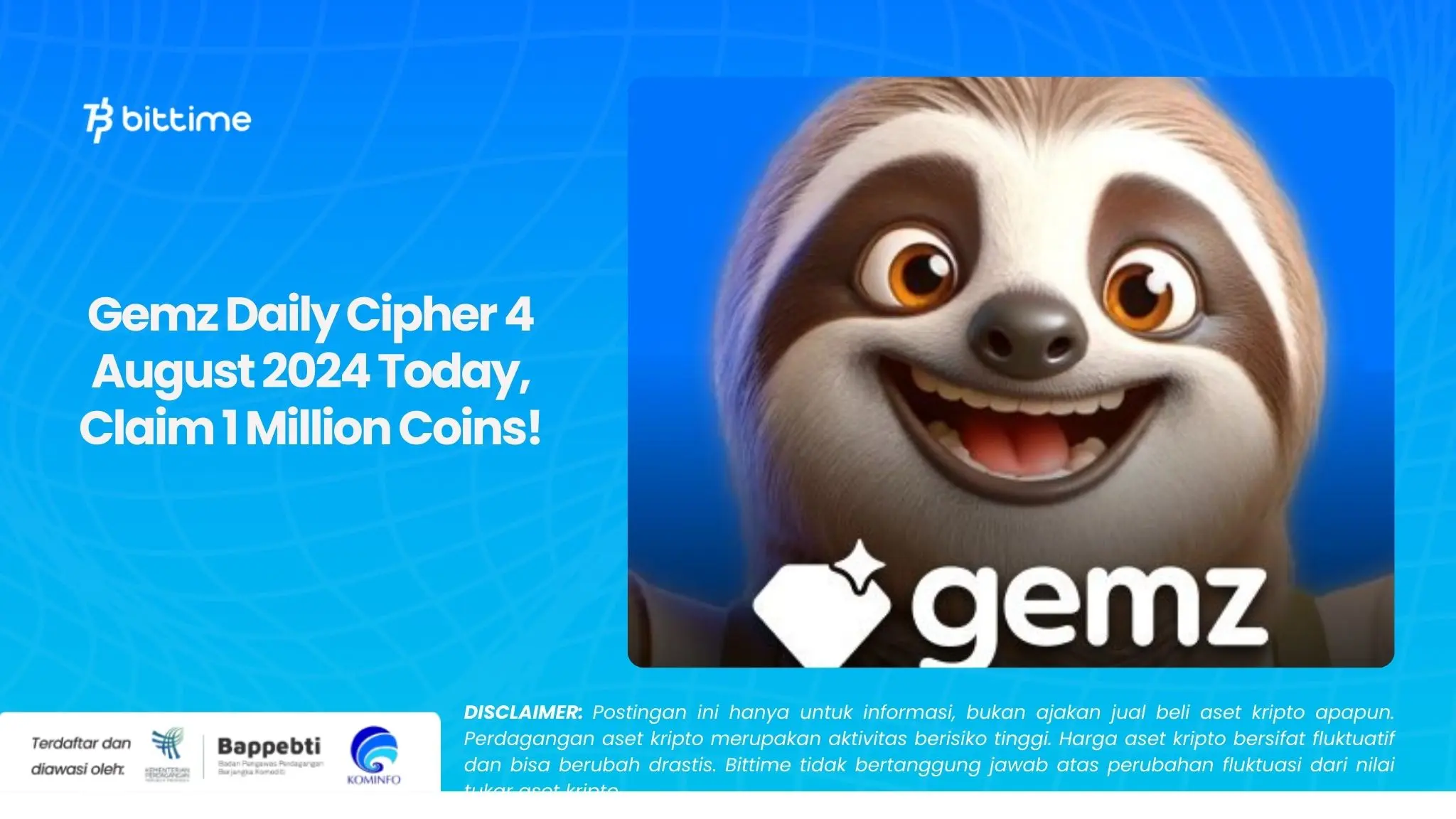 Gemz Daily Cipher 4 August 2024 Today, Claim 1 Million Coins!.webp