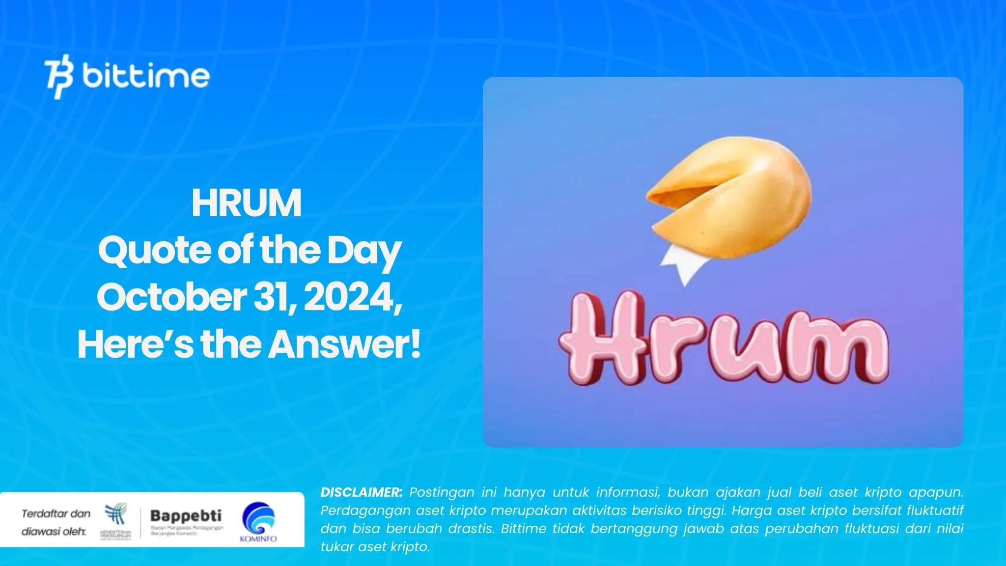 HRUM Quote of the Day October 31, 2024