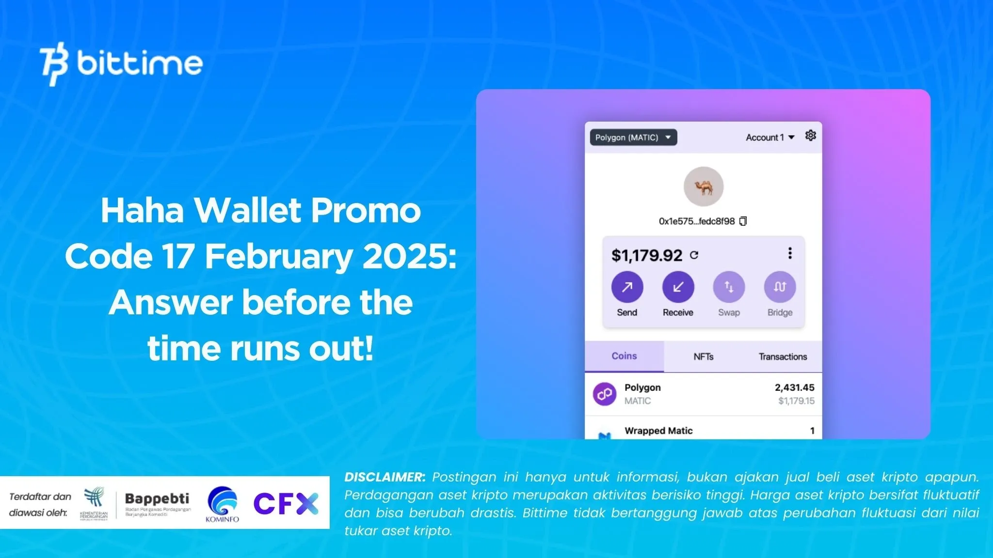 Haha Wallet Promo Code 17 February 2025 Answer before the time runs out!
