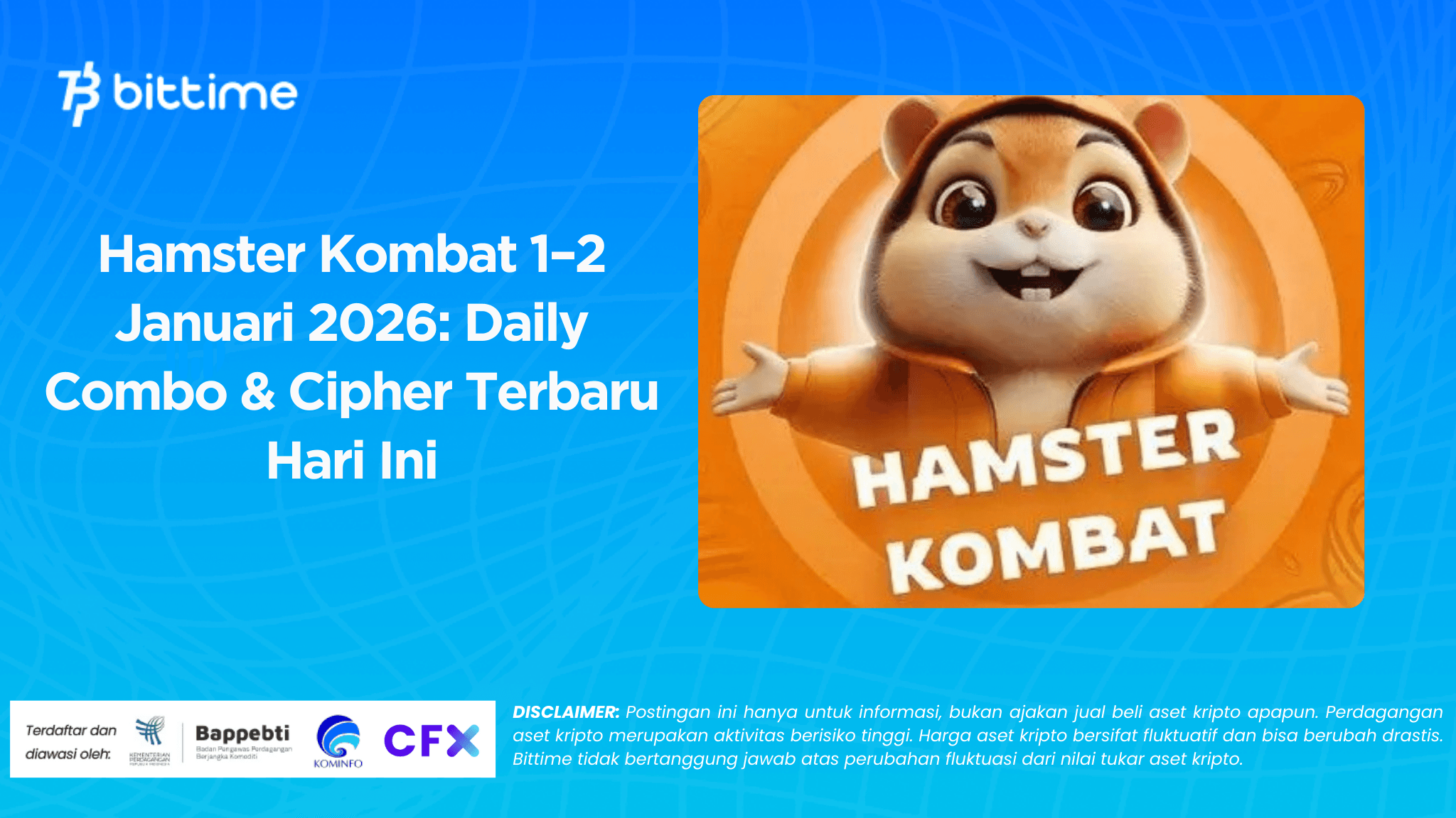 Hamster Kombat January 1–2, 2026: Today's Latest Daily Combos & Ciphers