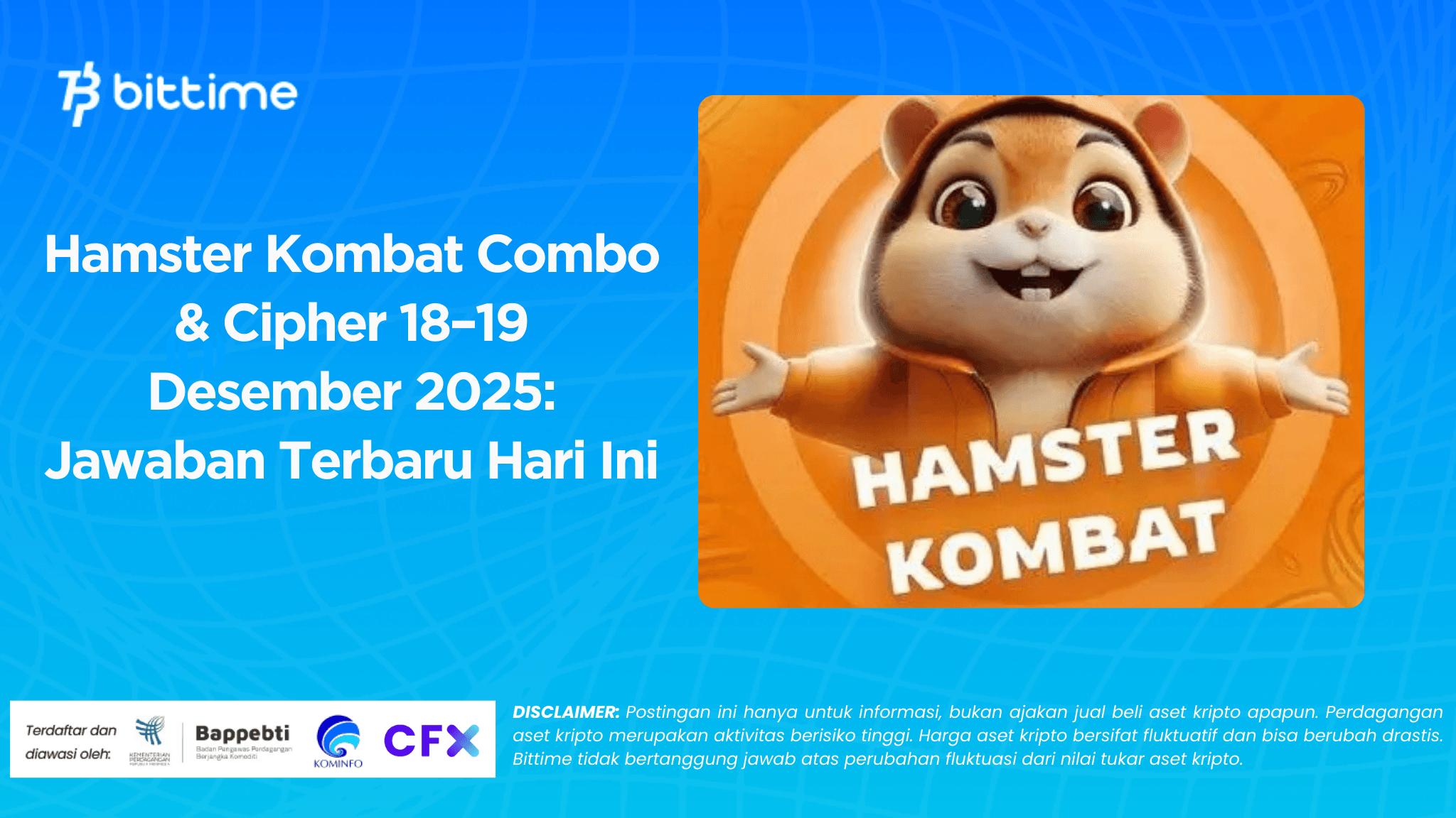 Hamster Kombat Combo & Cipher 18–19 Desember 2025: Jawaban Terbaru Hari Ini
