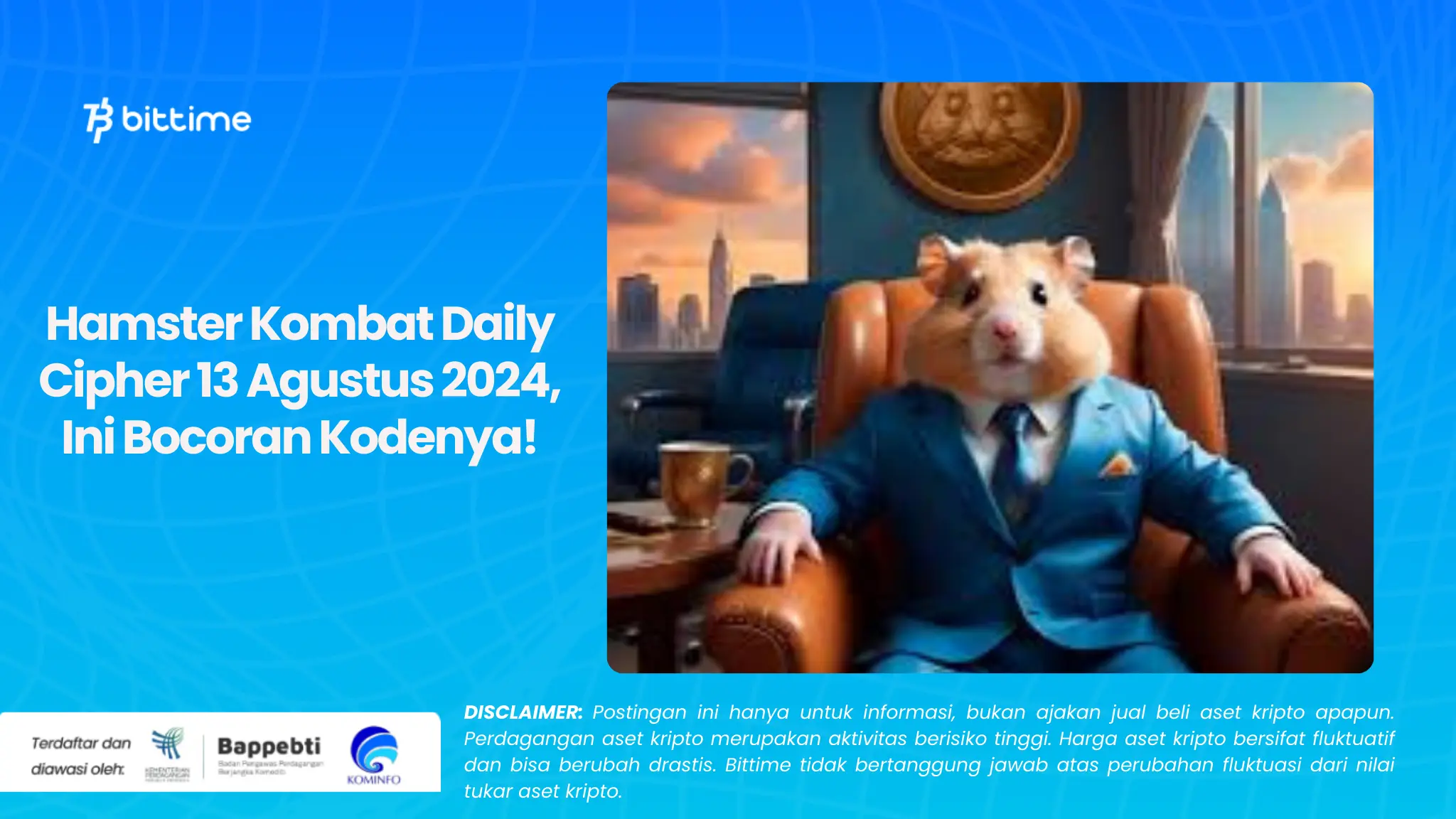 Hamster Kombat Daily Cipher 13 Agustus 2024, Ini Bocoran Kodenya!