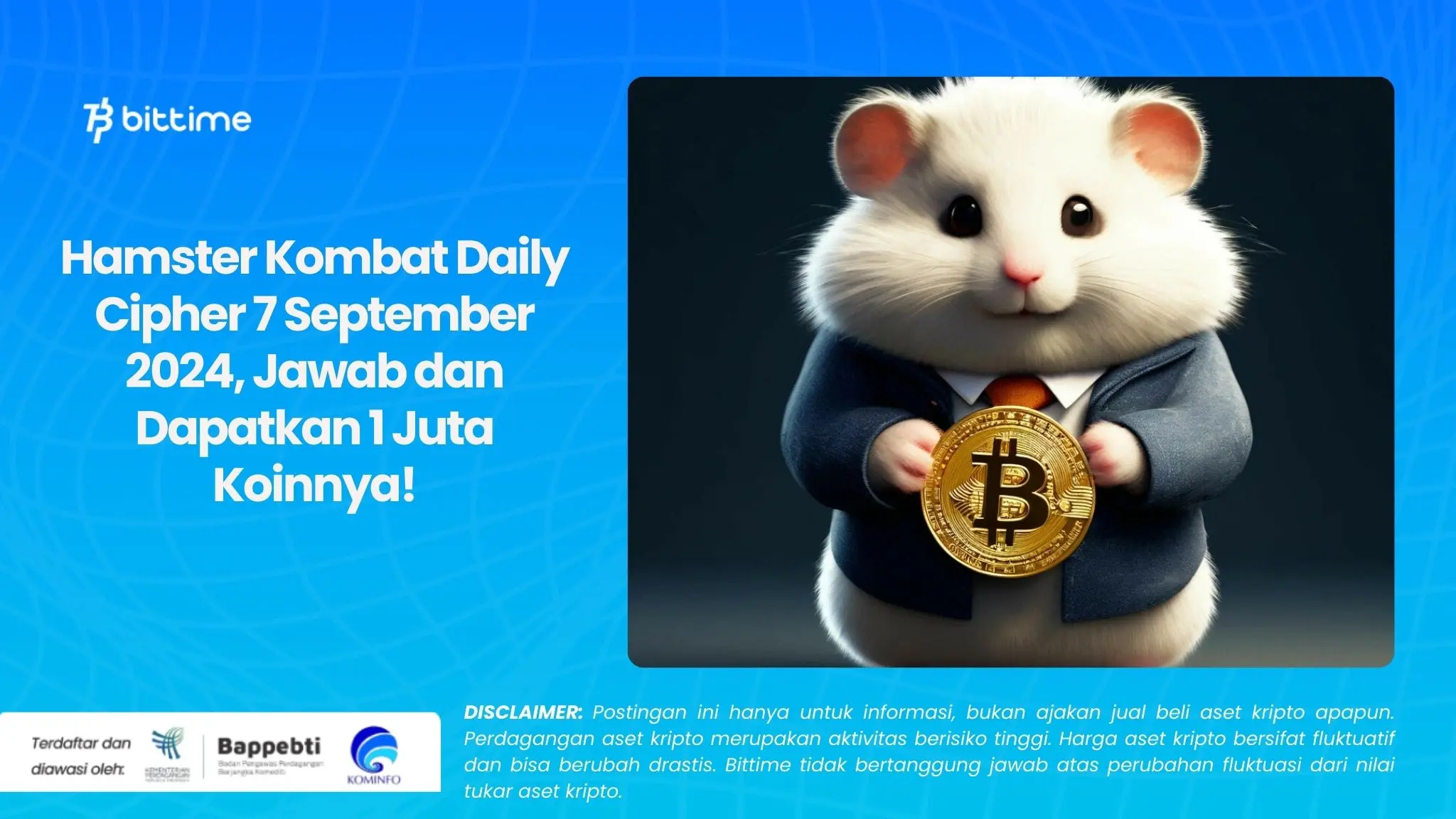 Hamster Kombat Daily Cipher 7 September 2024, Jawab dan Dapatkan 1 Juta Koinnya!.webp