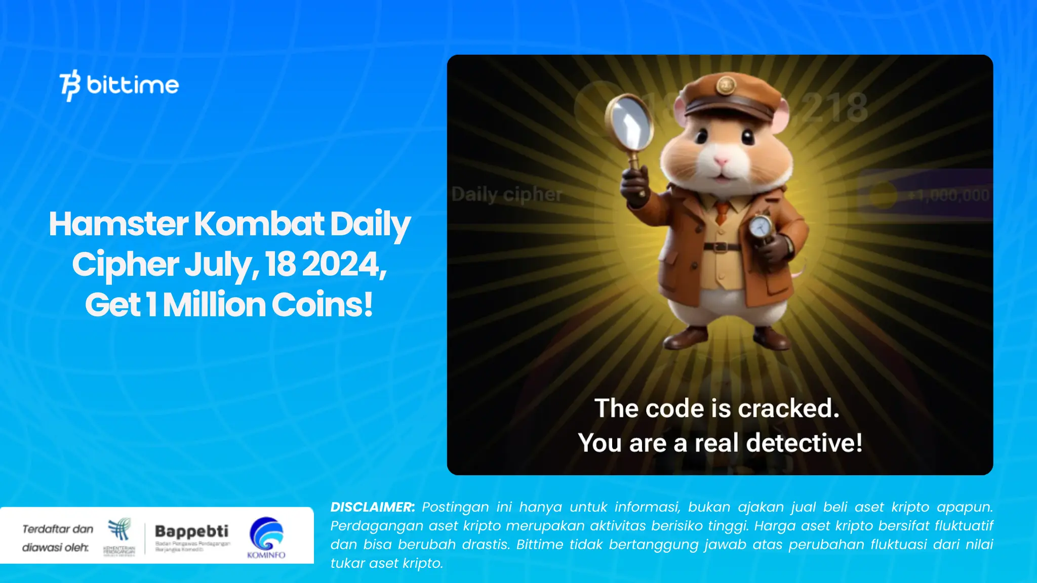 Hamster Kombat Daily Cipher July, 18 2024, Get 1 Million Coins!.webp
