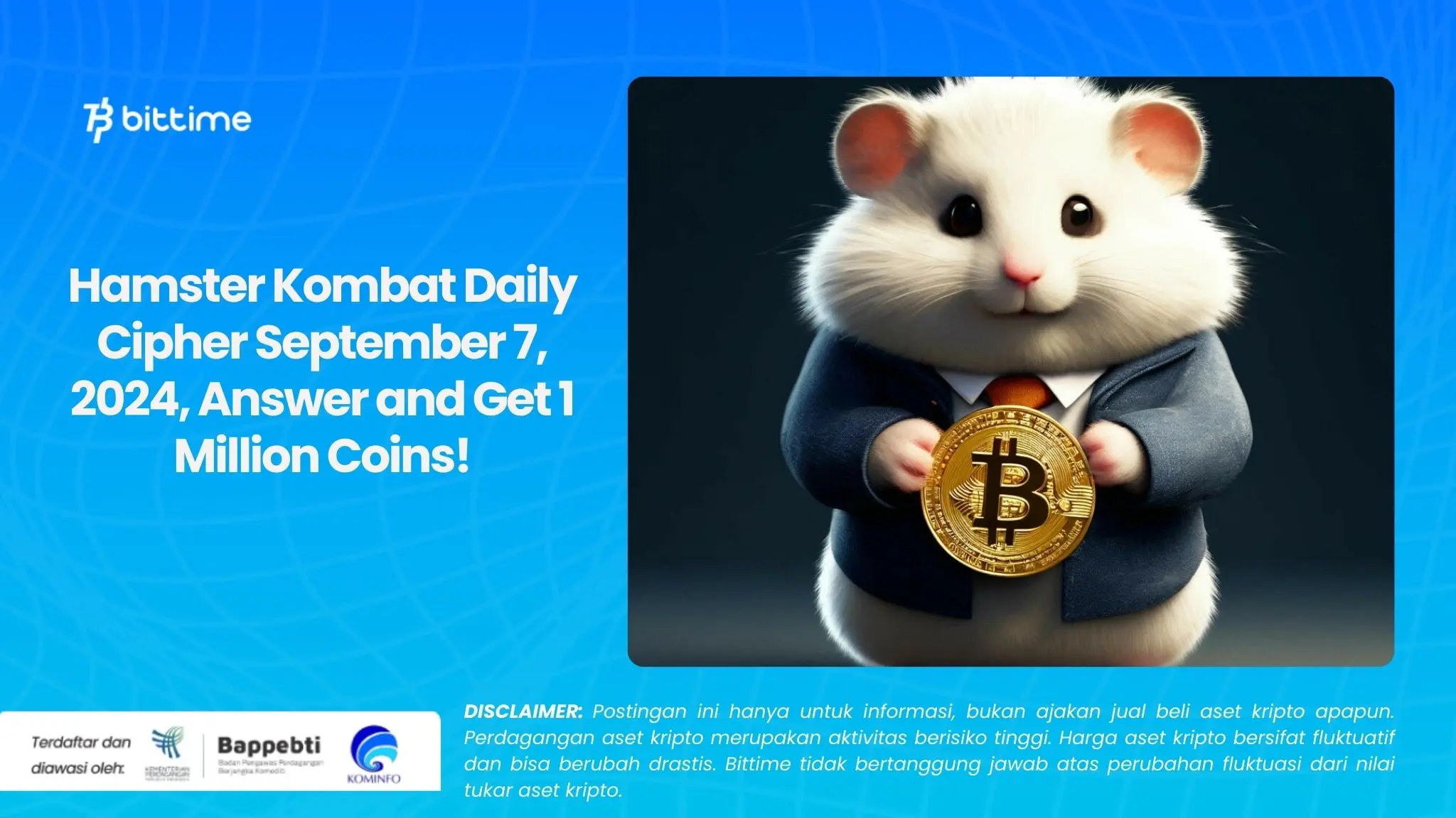 Hamster Kombat Daily Cipher September 7, 2024, Answer and Get 1 Million Coins!