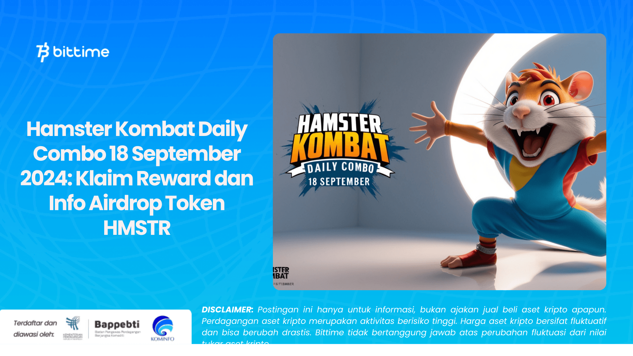 Hamster Kombat Daily Combo 18 September 2024: Claim Rewards and HMSTR Token Airdrop Info