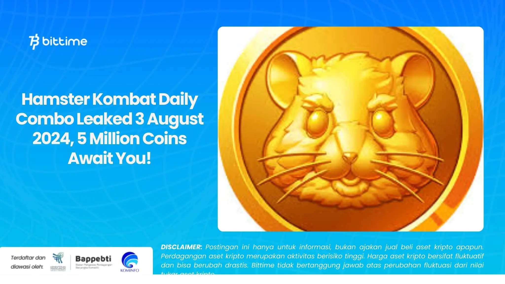 Hamster Kombat Daily Combo Leaked 3 August 2024, 5 Million Coins Await You!.webp