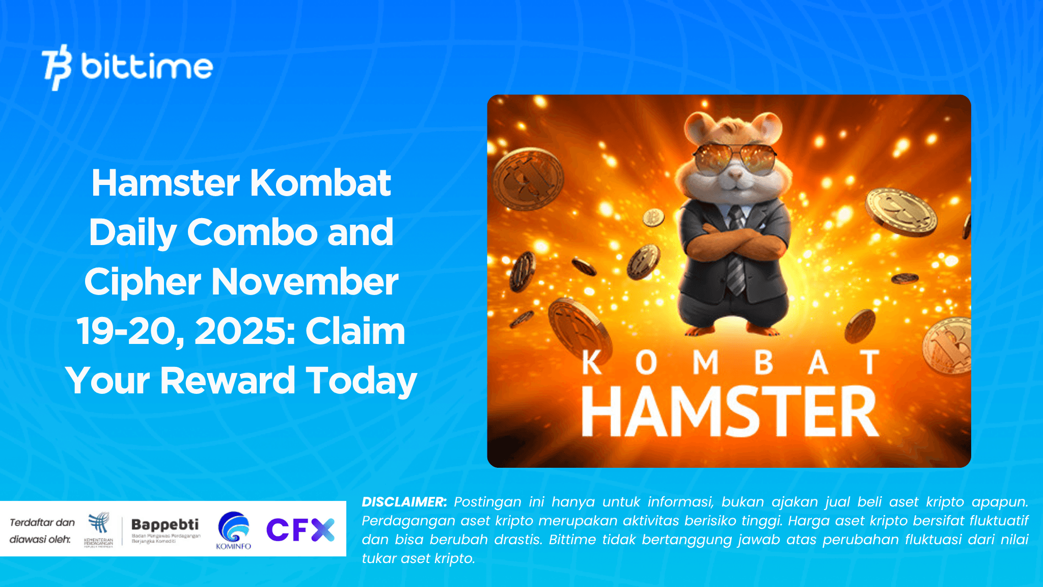 Hamster Kombat Daily Combo and Cipher November 19-20, 2025: Claim Your Rewards Today!