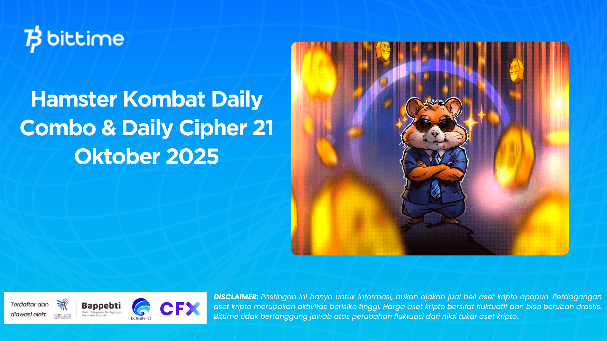 Hamster Kombat Daily Combo & Daily Cipher 21 Oktober 2025