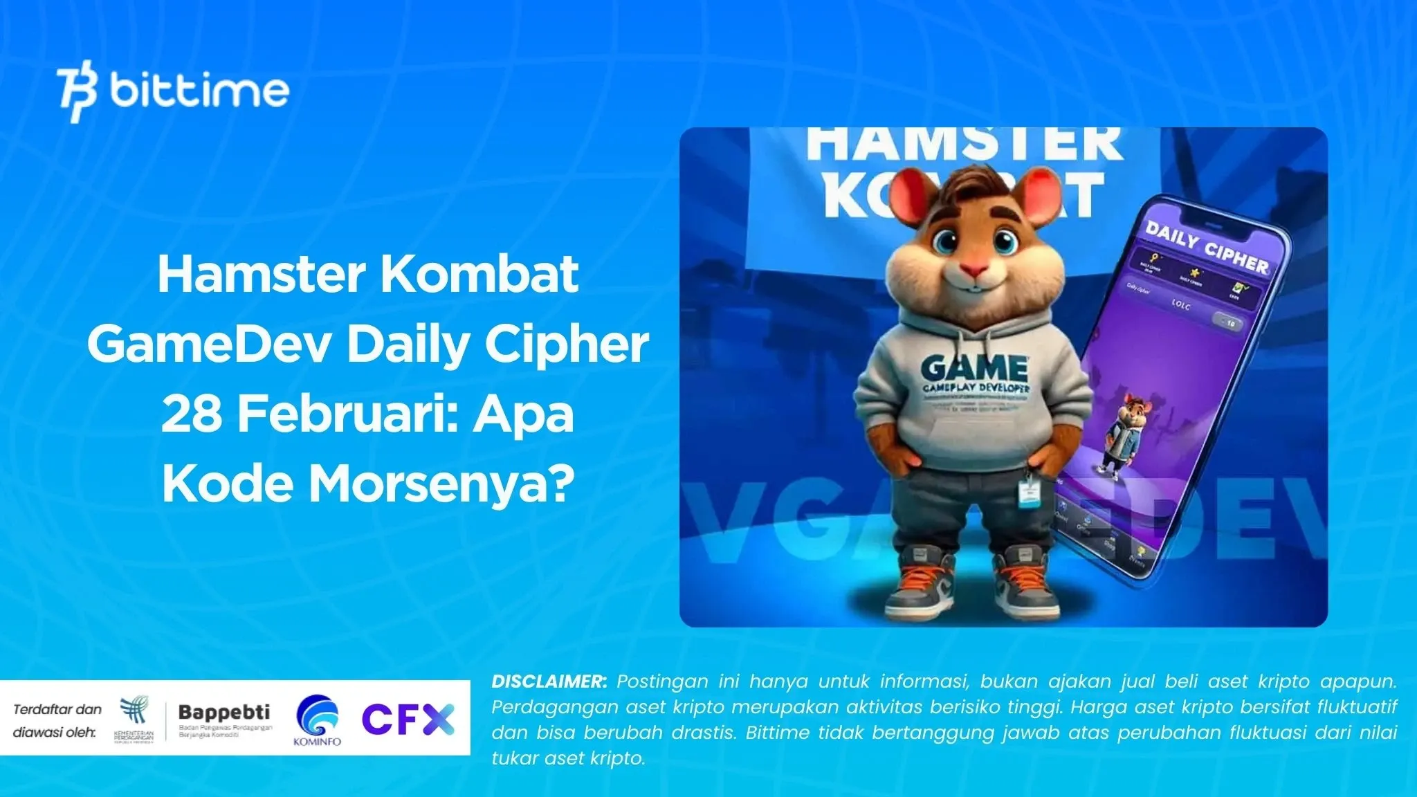 Hamster Kombat GameDev Daily Cipher 28 Februari: Apa Kode Morsenya?