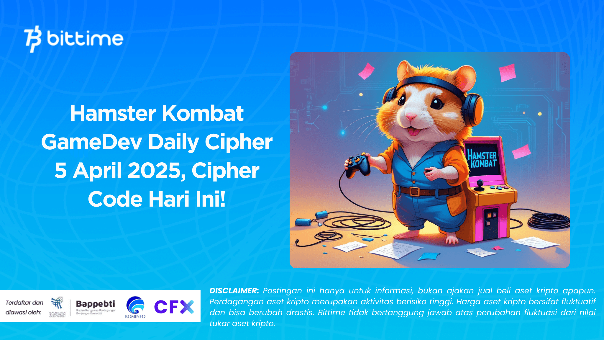 Hamster Kombat GameDev Daily Cipher 5 April 2025, Cipher Code Hari Ini!