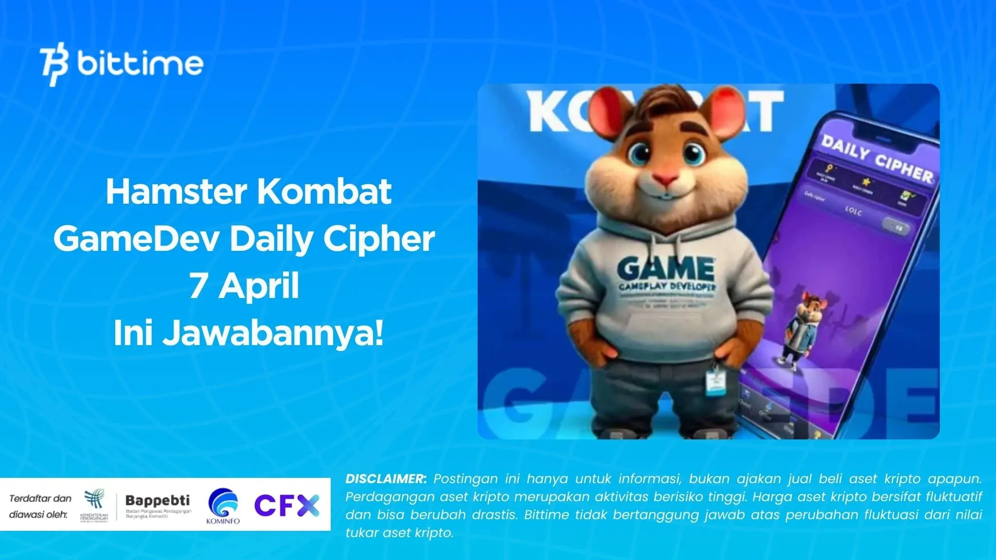 Hamster Kombat GameDev Daily Cipher 7 April Ini Jawabannya!.webp