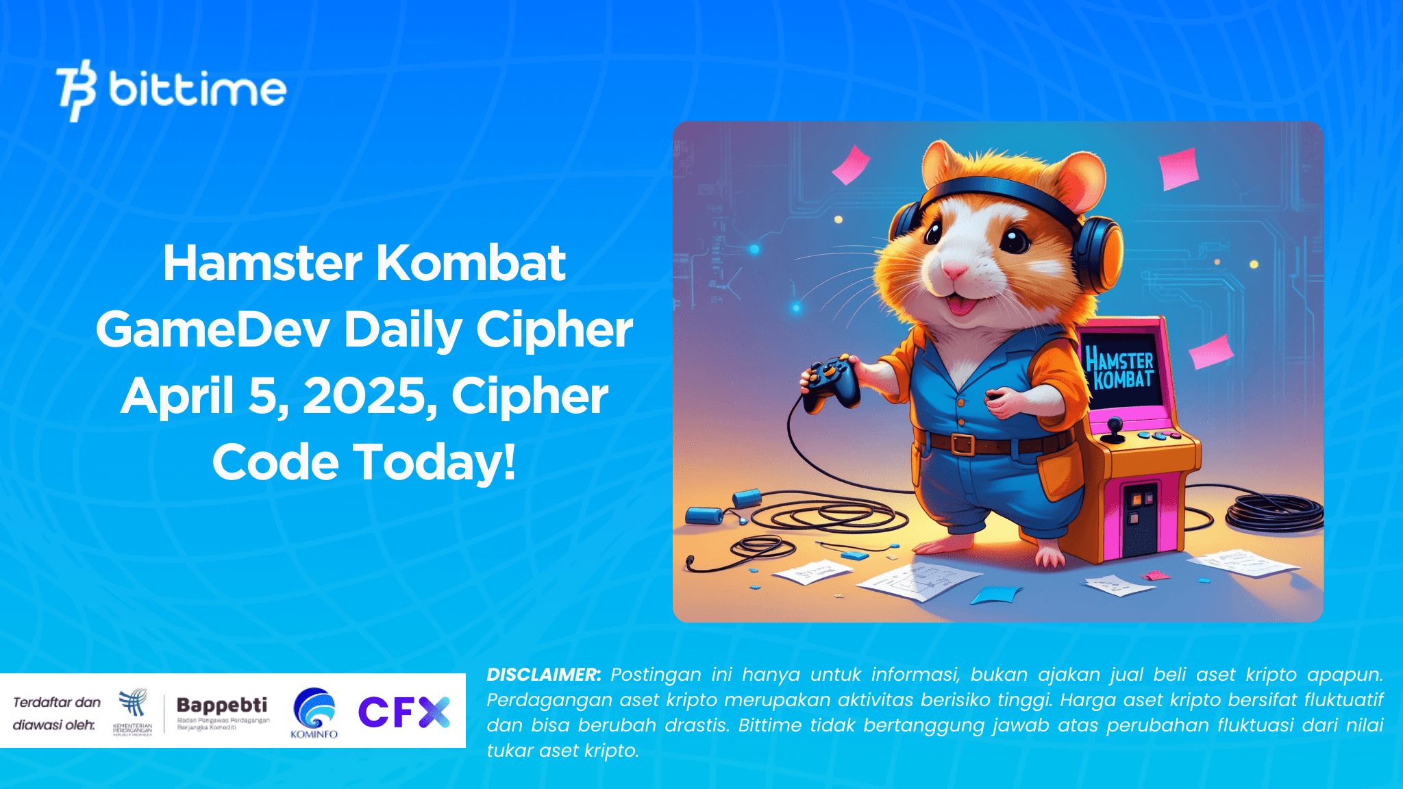 Hamster Kombat GameDev Daily Cipher April 5, 2025, Cipher Code Today!