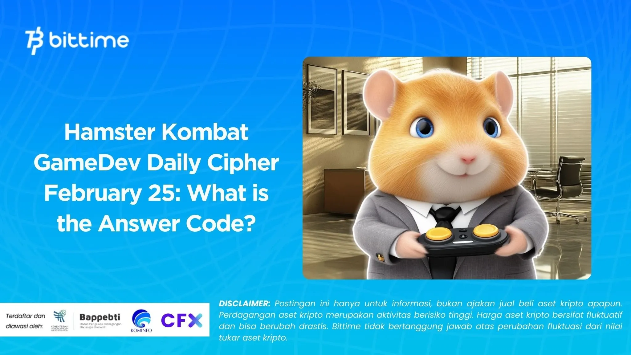 Hamster Kombat GameDev Daily Cipher February 25 What is the Answer Code